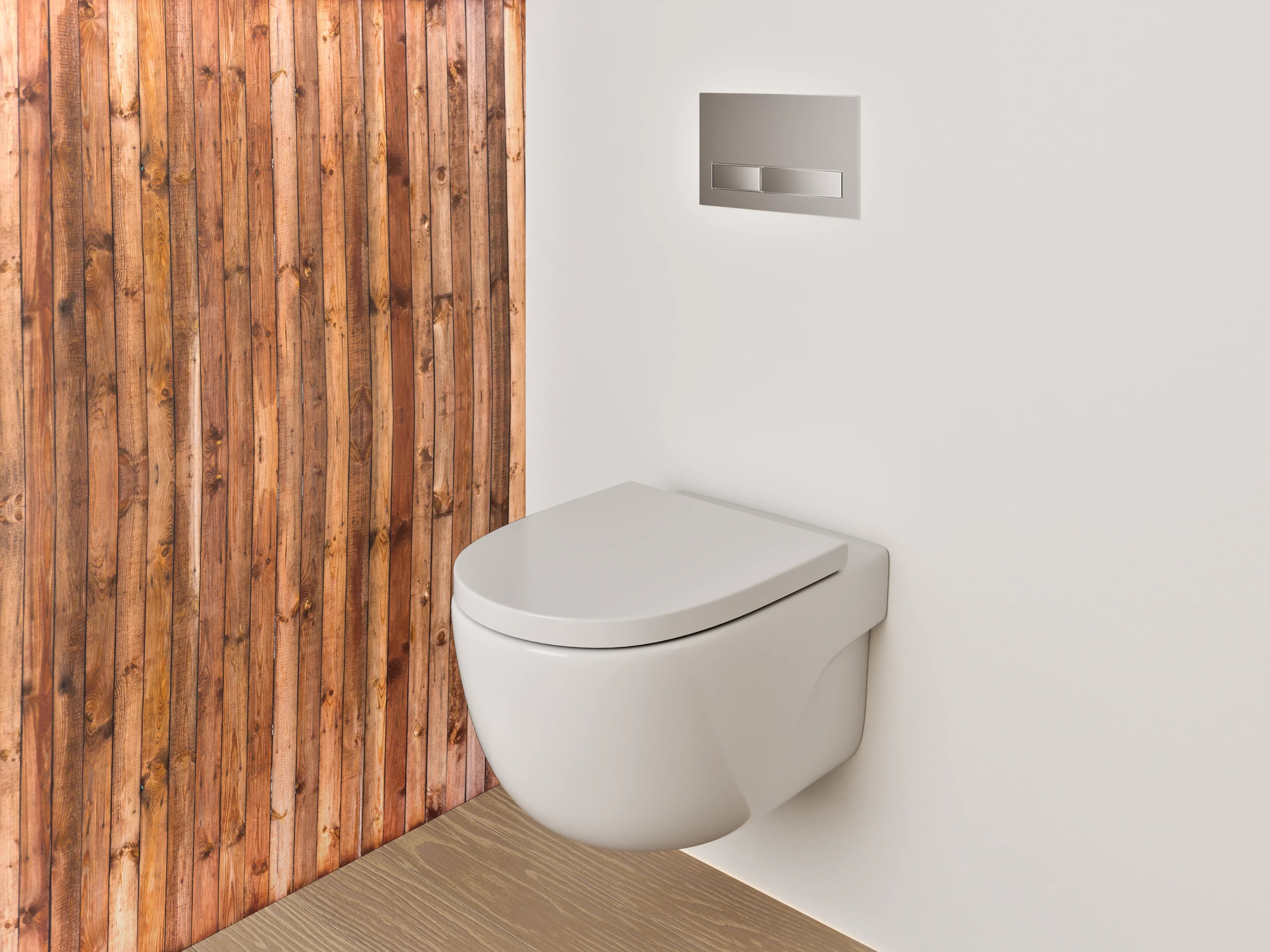 WC-Rückwand - Rustikale Holzoptik Wandpaneel