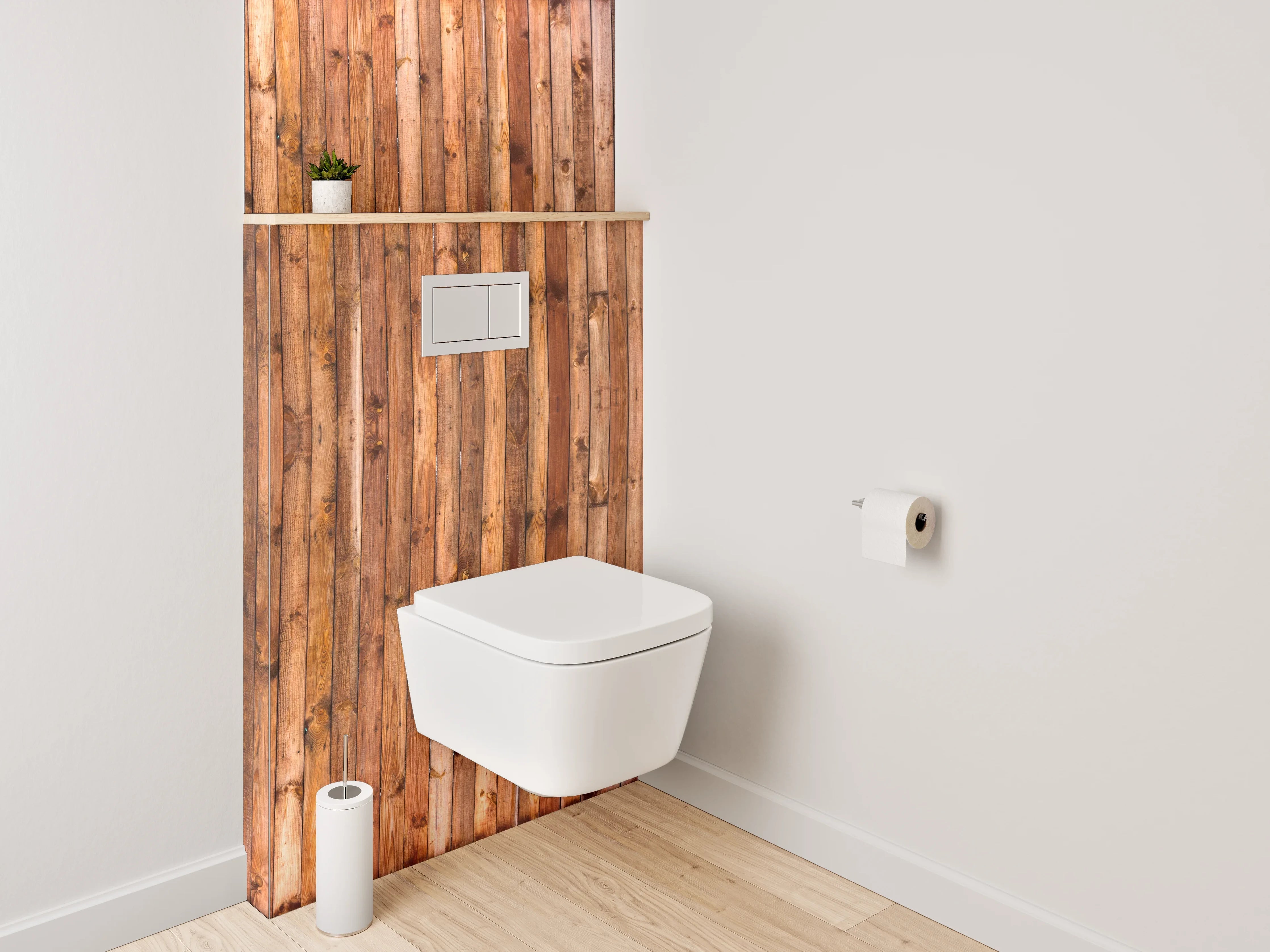 WC-Rückwand - Rustikale Holzoptik Wandpaneel