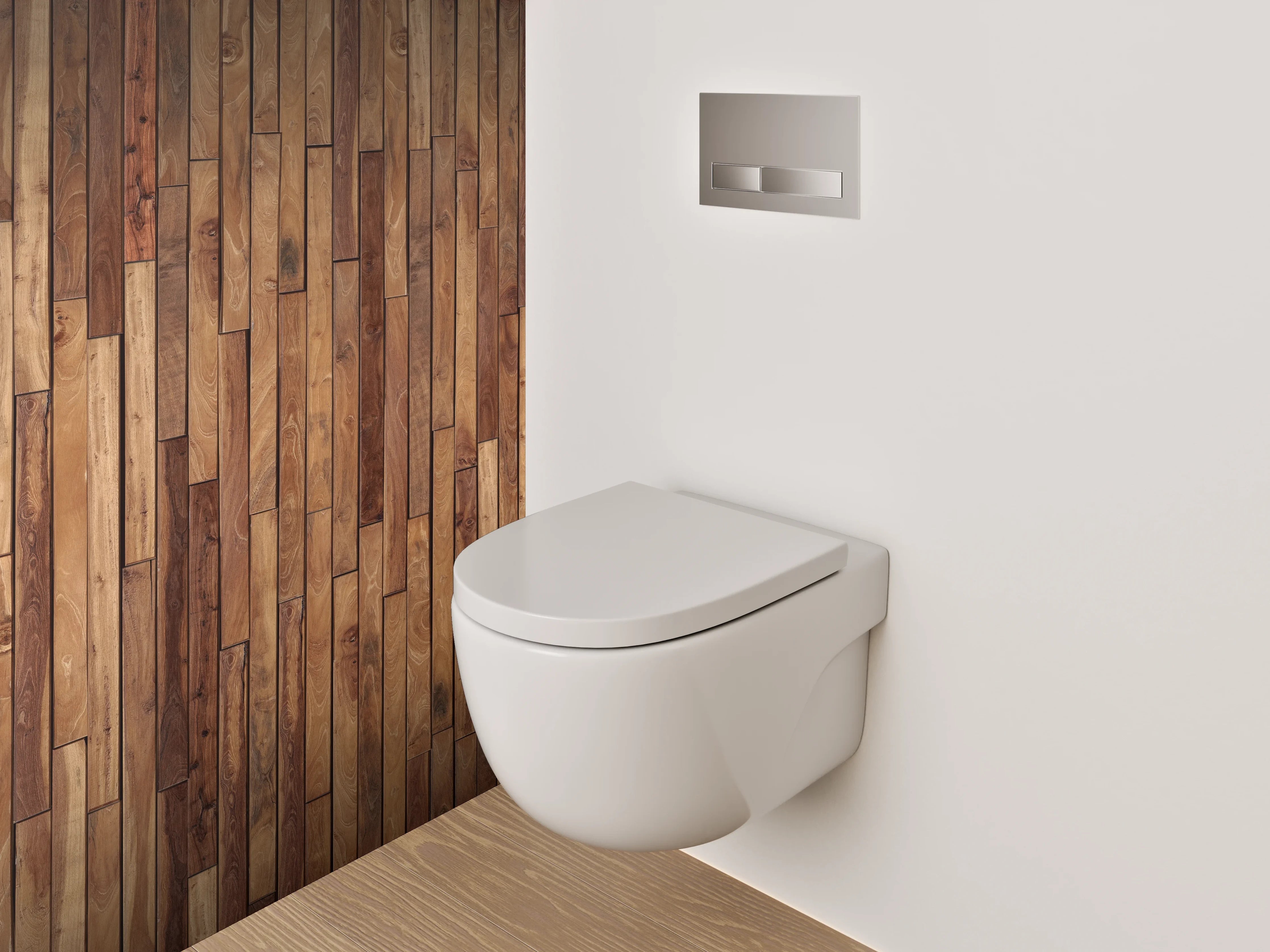 WC-Rückwand - Rustikale Holzpaneel Wandoptik