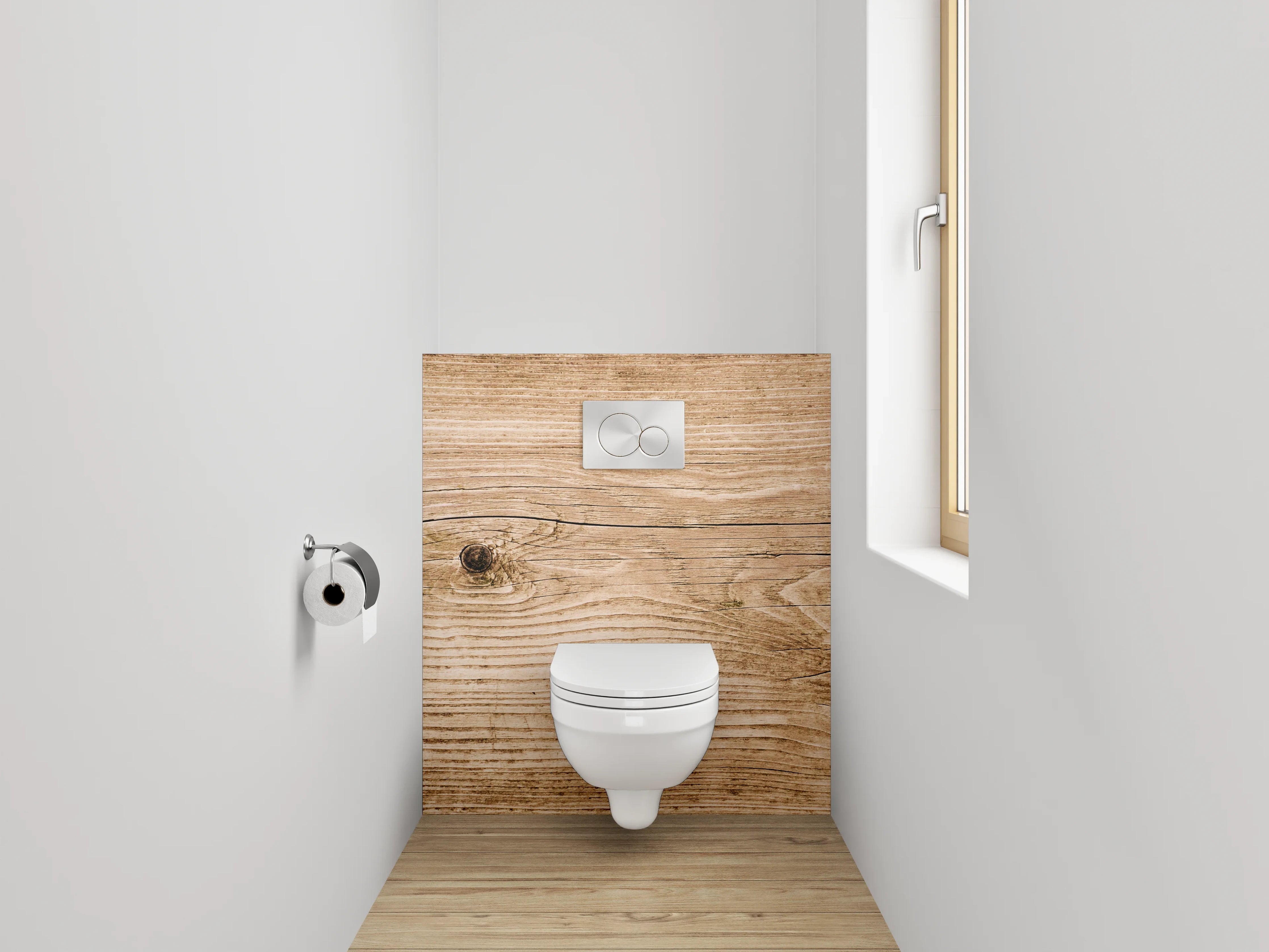WC-Rückwand - Rustikale Holzstruktur Braun