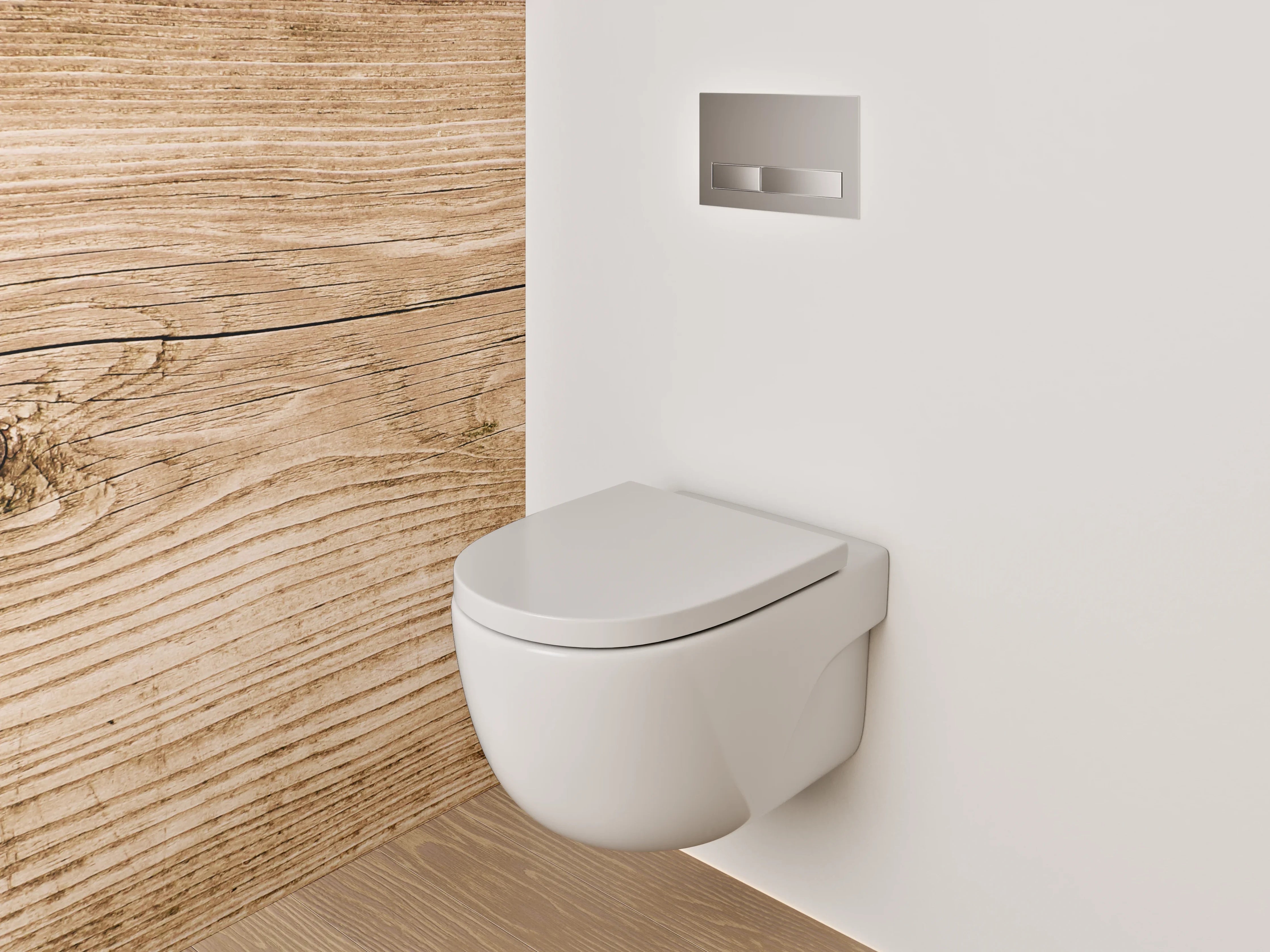 WC-Rückwand - Rustikale Holzstruktur Braun