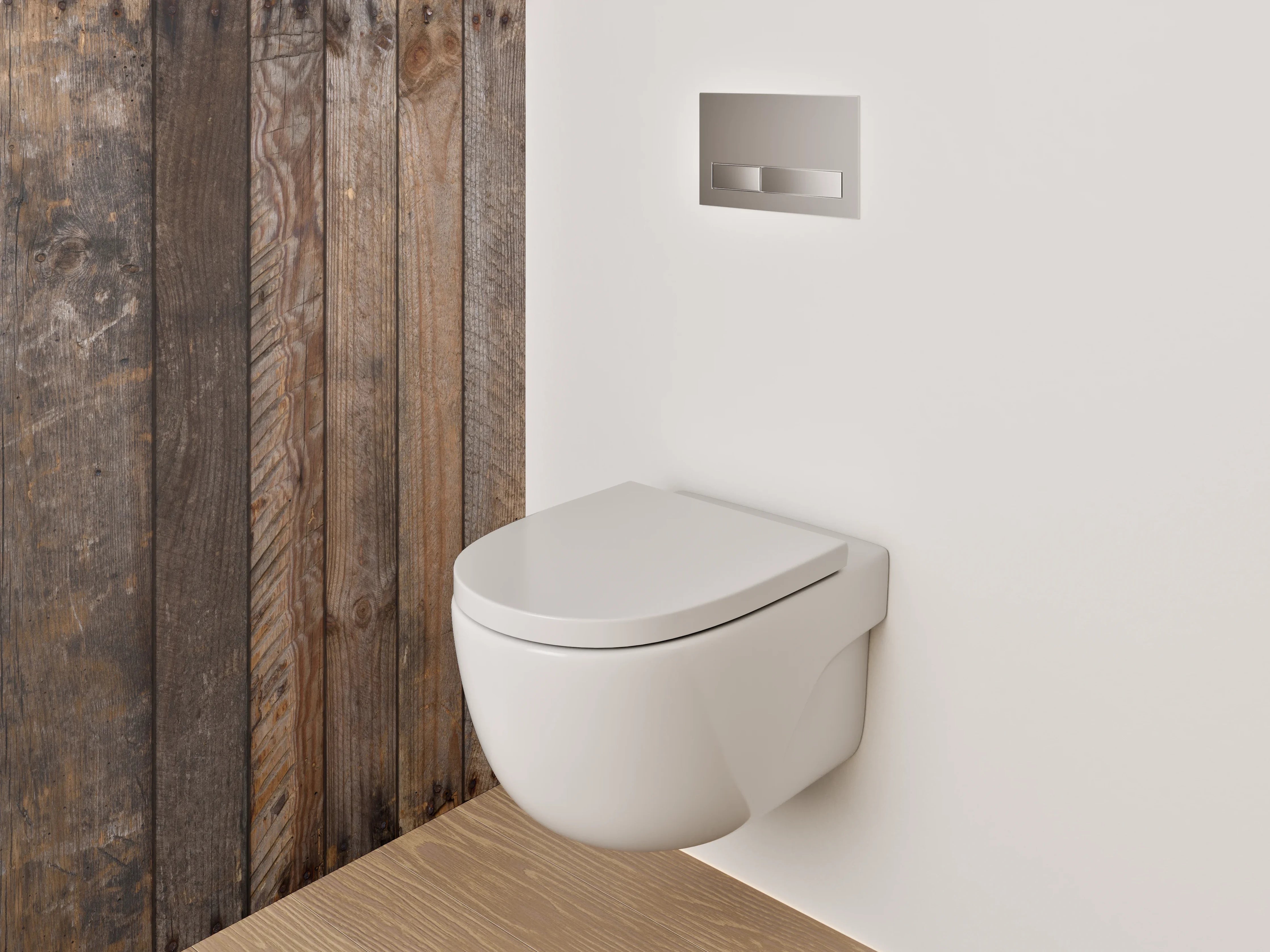 WC-Rückwand - Rustikale Holzwand mit Naturfarben
