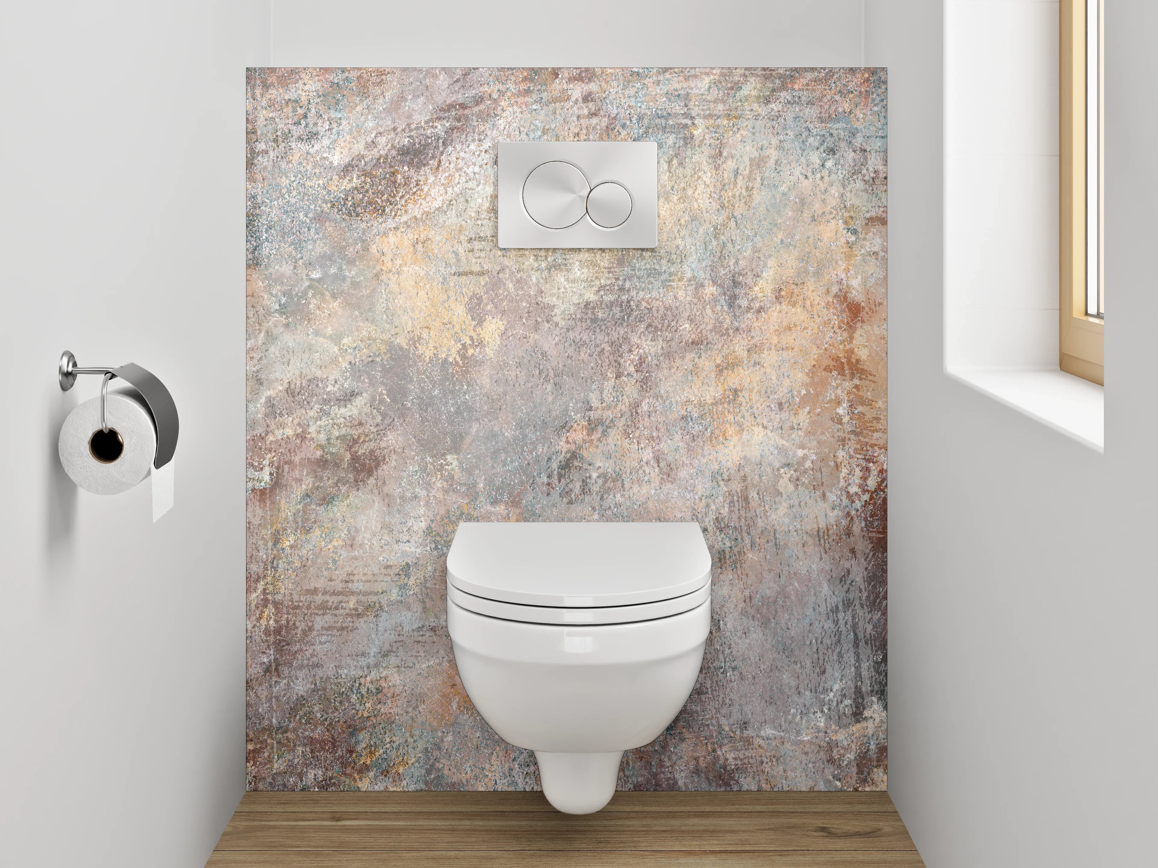 WC-Rückwand - Rustikale Marmoroptik – Bad-Highlight