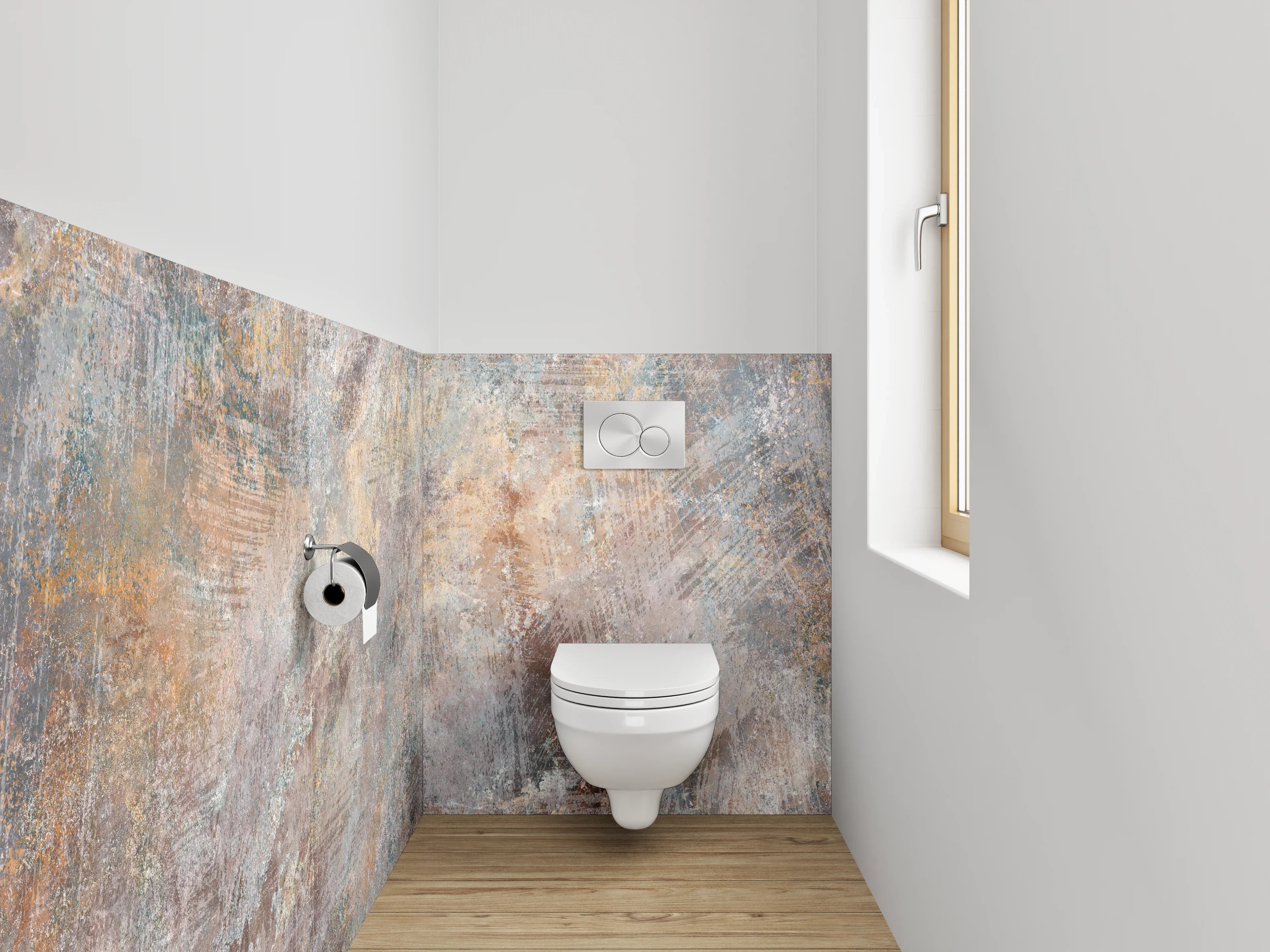 WC-Rückwand - Rustikale Marmoroptik – Bad-Highlight