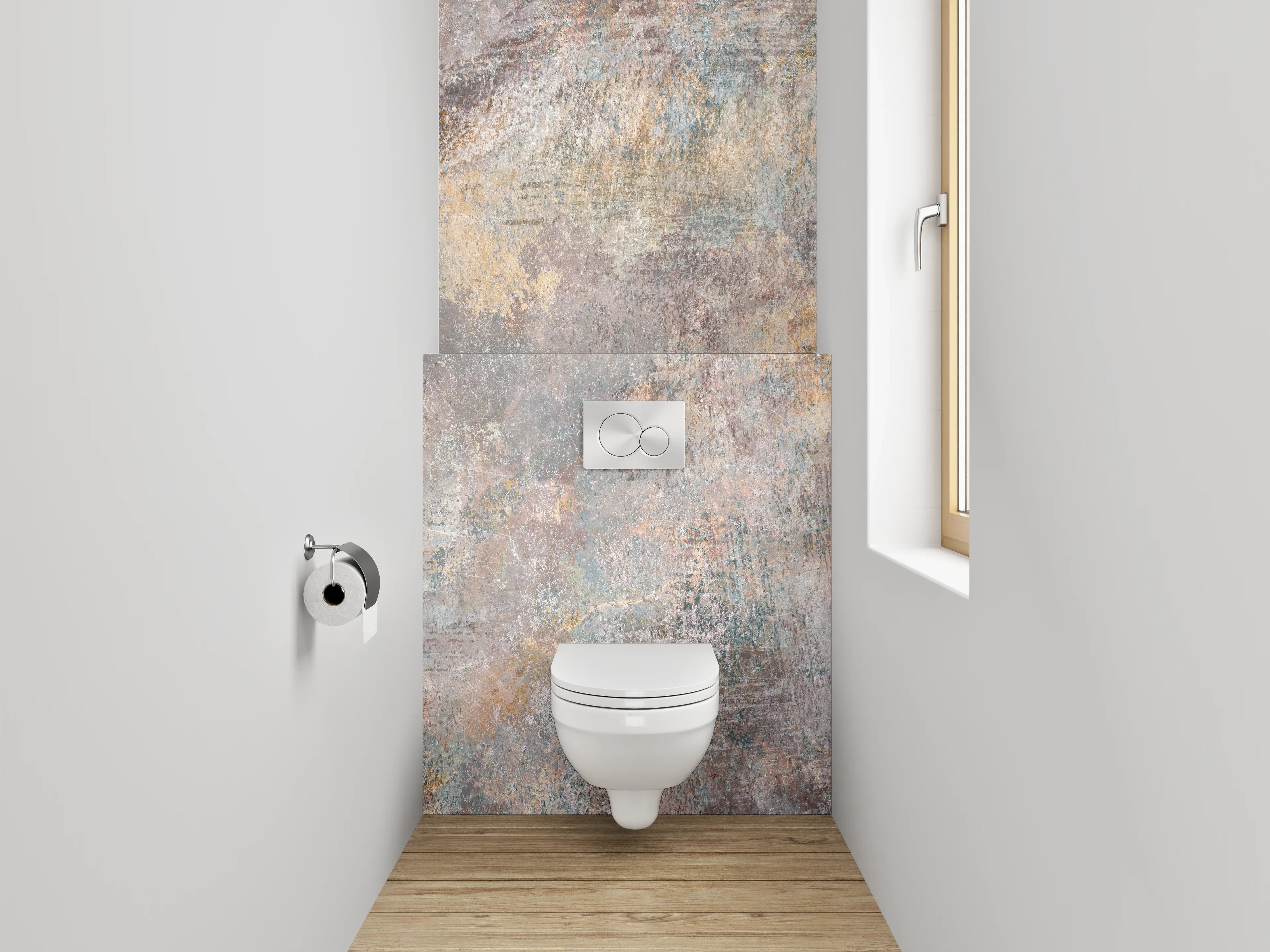 WC-Rückwand - Rustikale Marmoroptik – Bad-Highlight