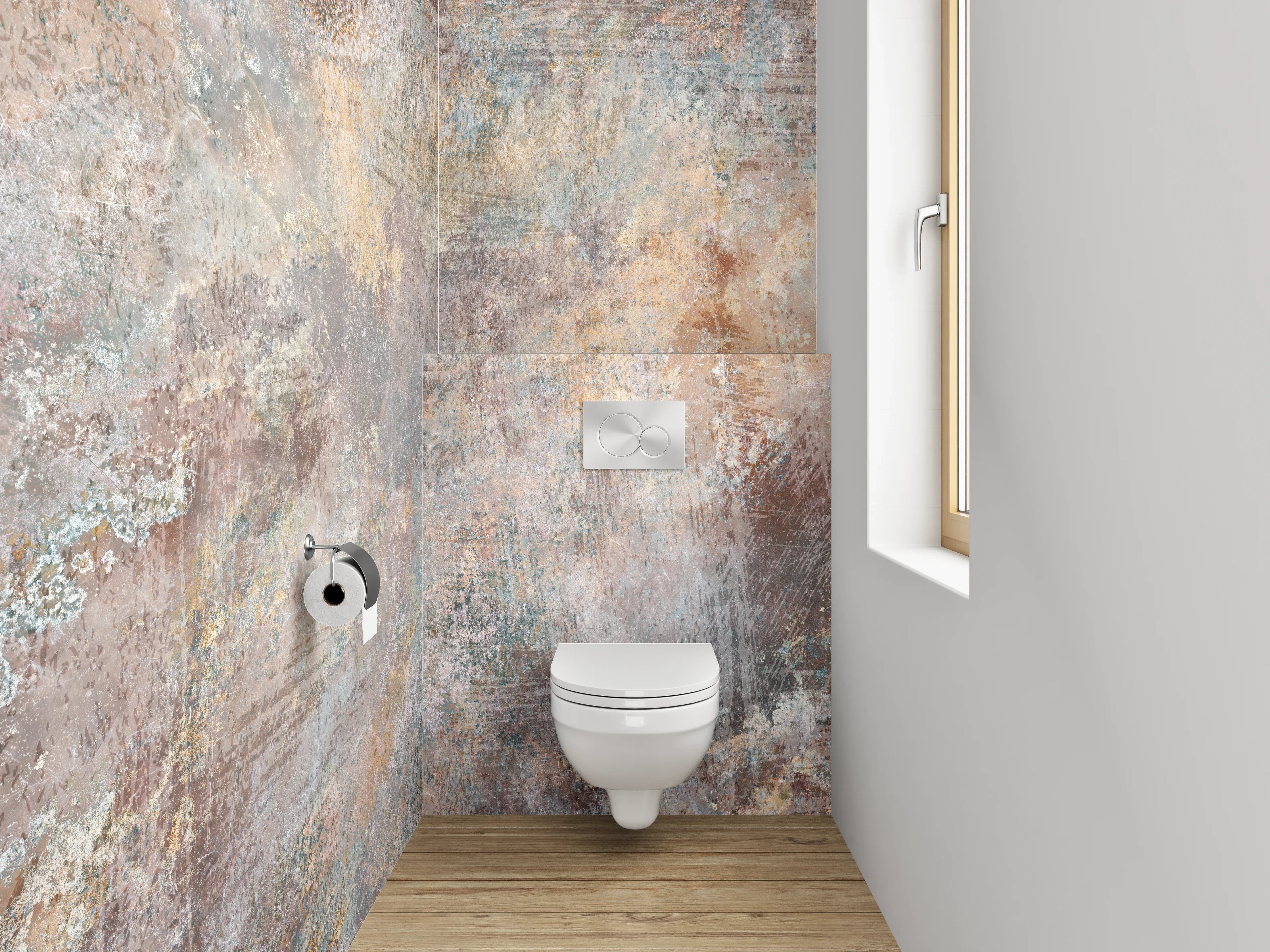 WC-Rückwand - Rustikale Marmoroptik – Bad-Highlight