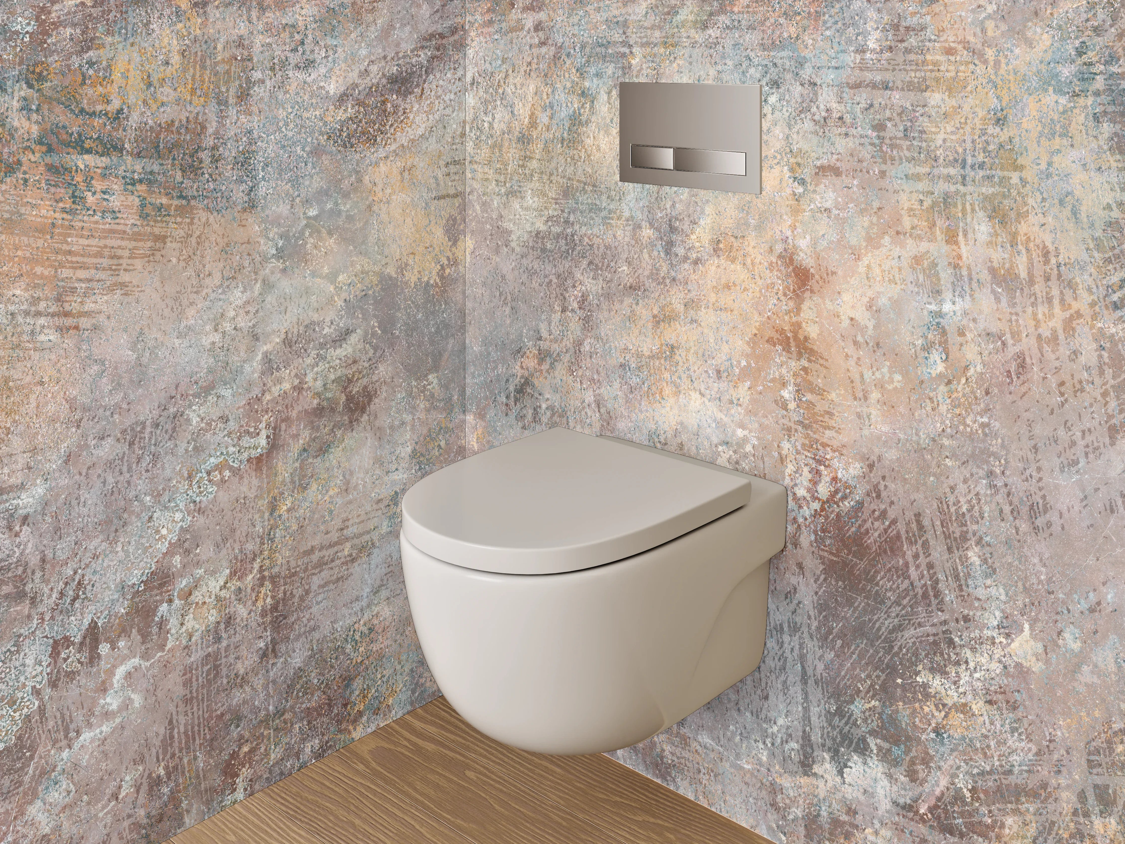 WC-Rückwand - Rustikale Marmoroptik – Bad-Highlight