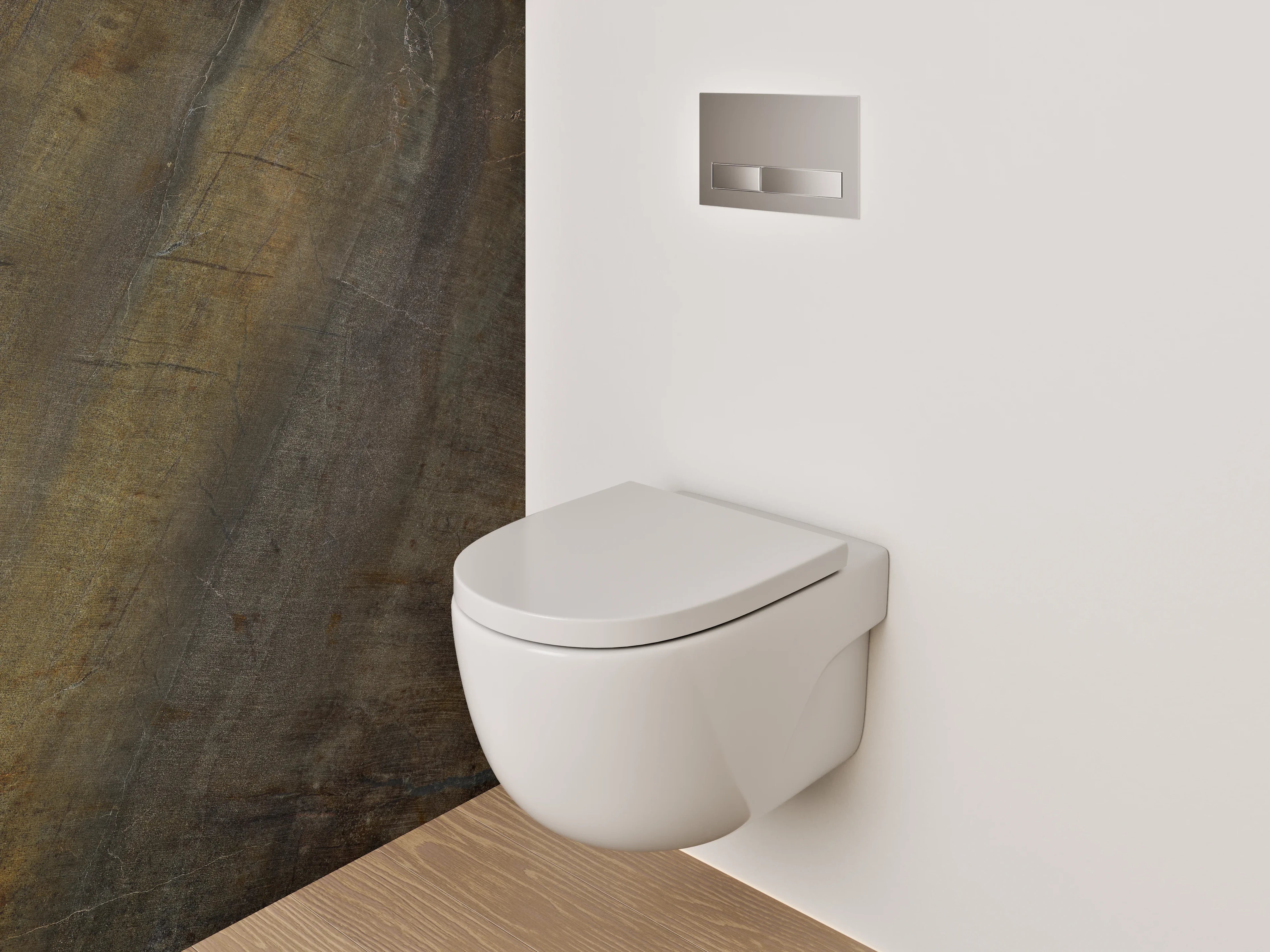 WC-Rückwand - Rustikale Schieferoptik Braun Grau
