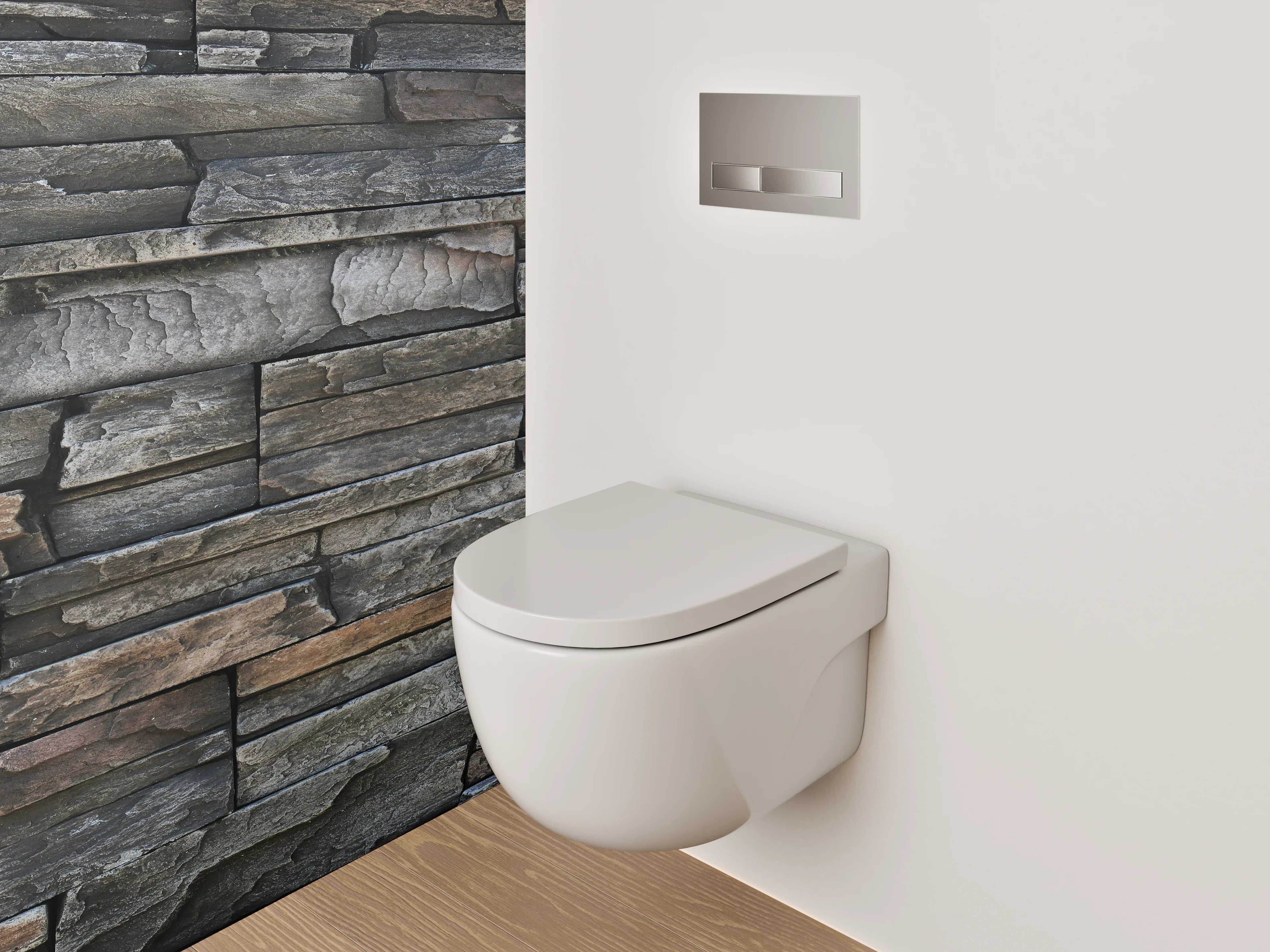 WC-Rückwand - Rustikale Schieferstein-Optik Wandverkleidung
