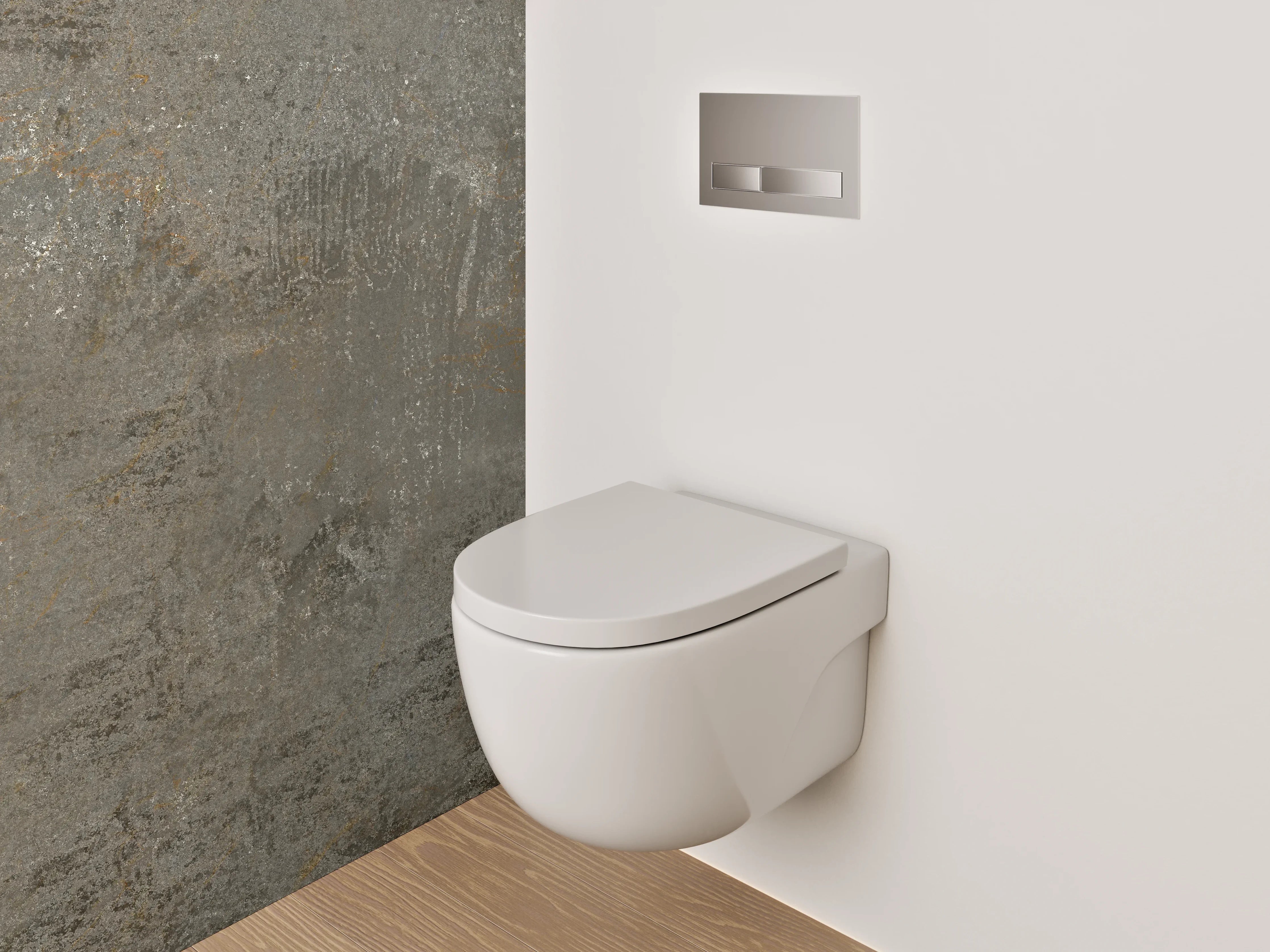 WC-Rückwand - Rustikales Beton-Design Wandmotiv