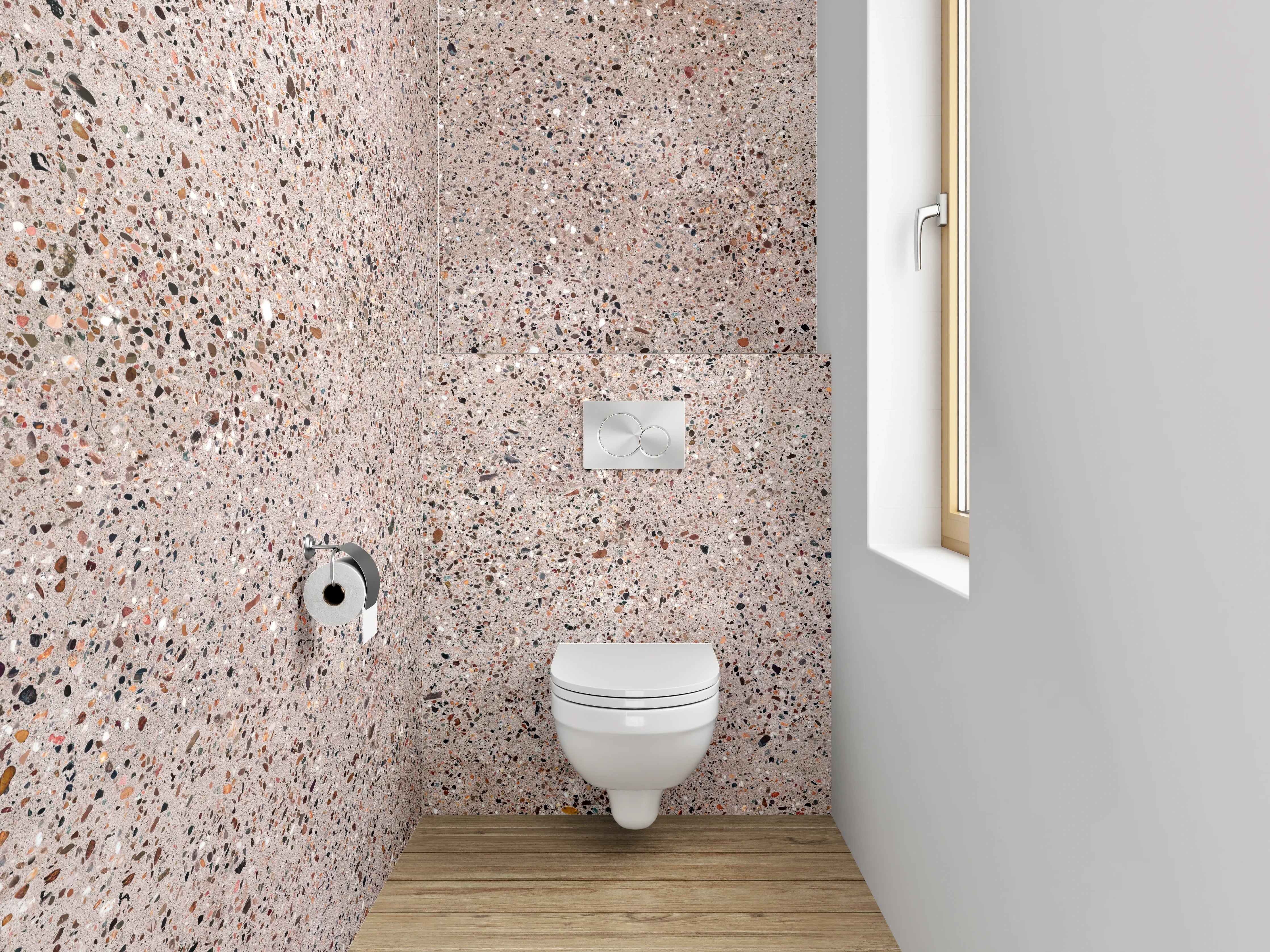 WC-Rückwand - Rustikales Sandstein-Muster