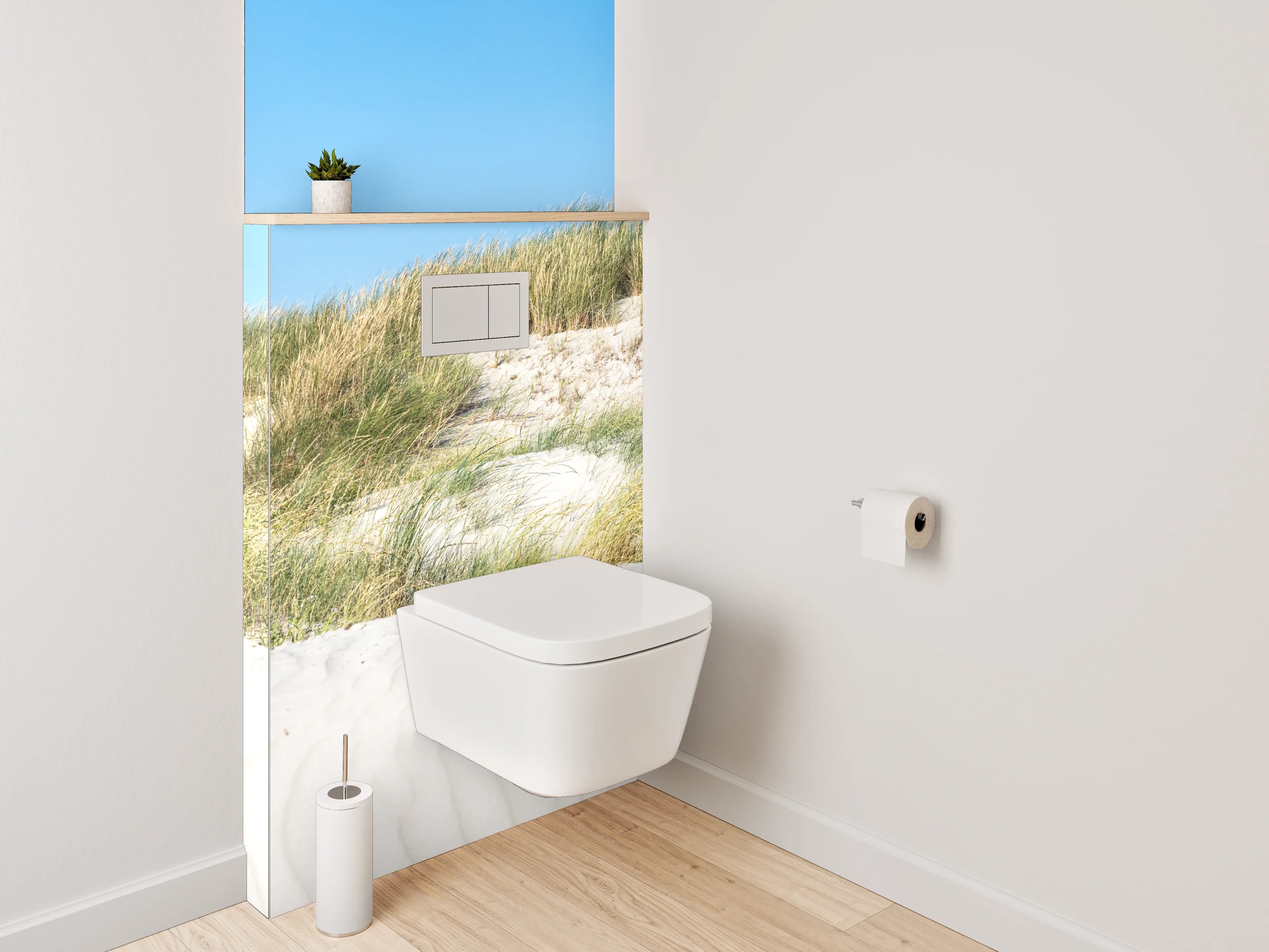 WC-Rückwand - Sanddünen unter blauem Himmel