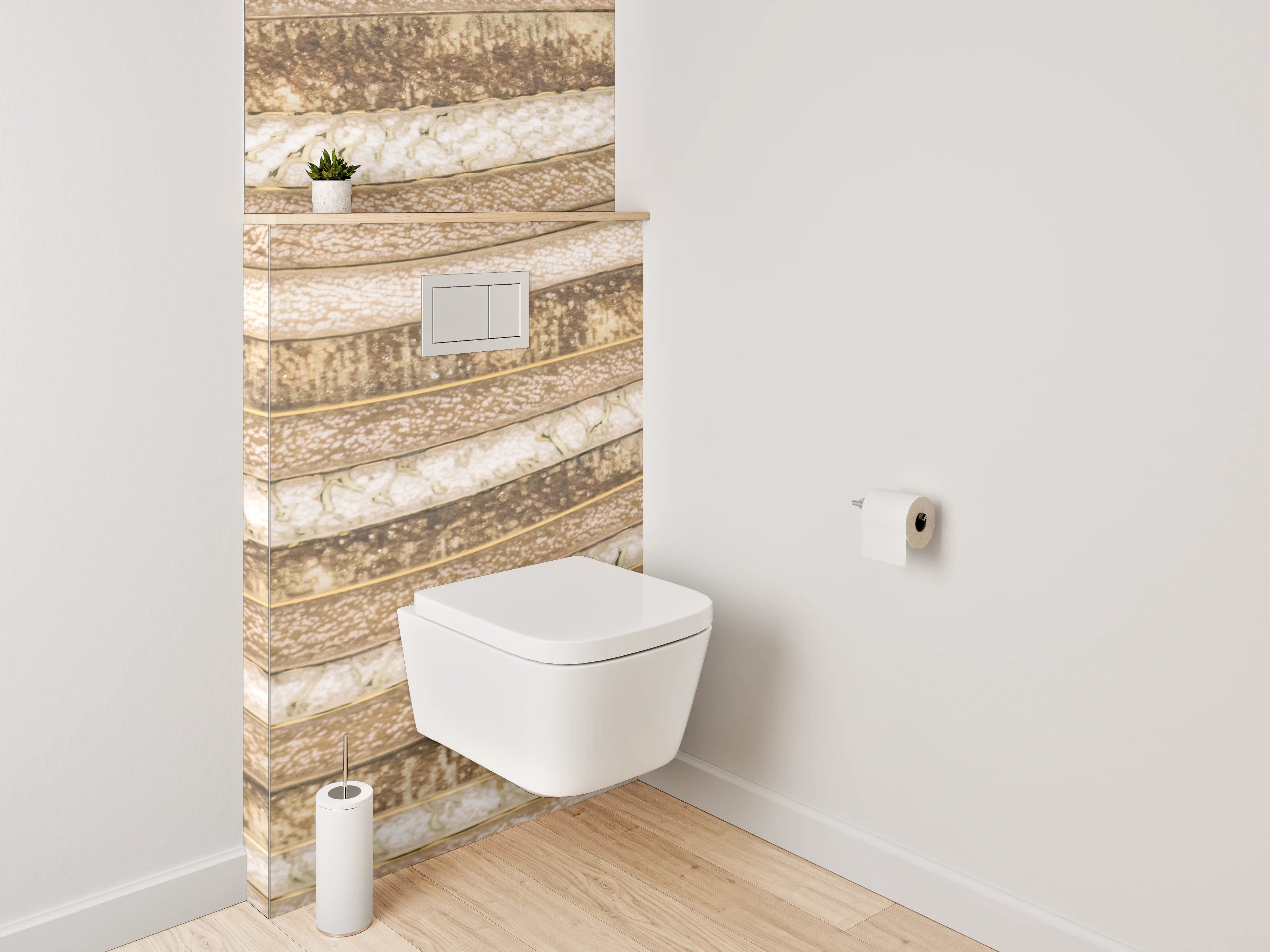 WC-Rückwand - Sandstein Wellenmuster Natur