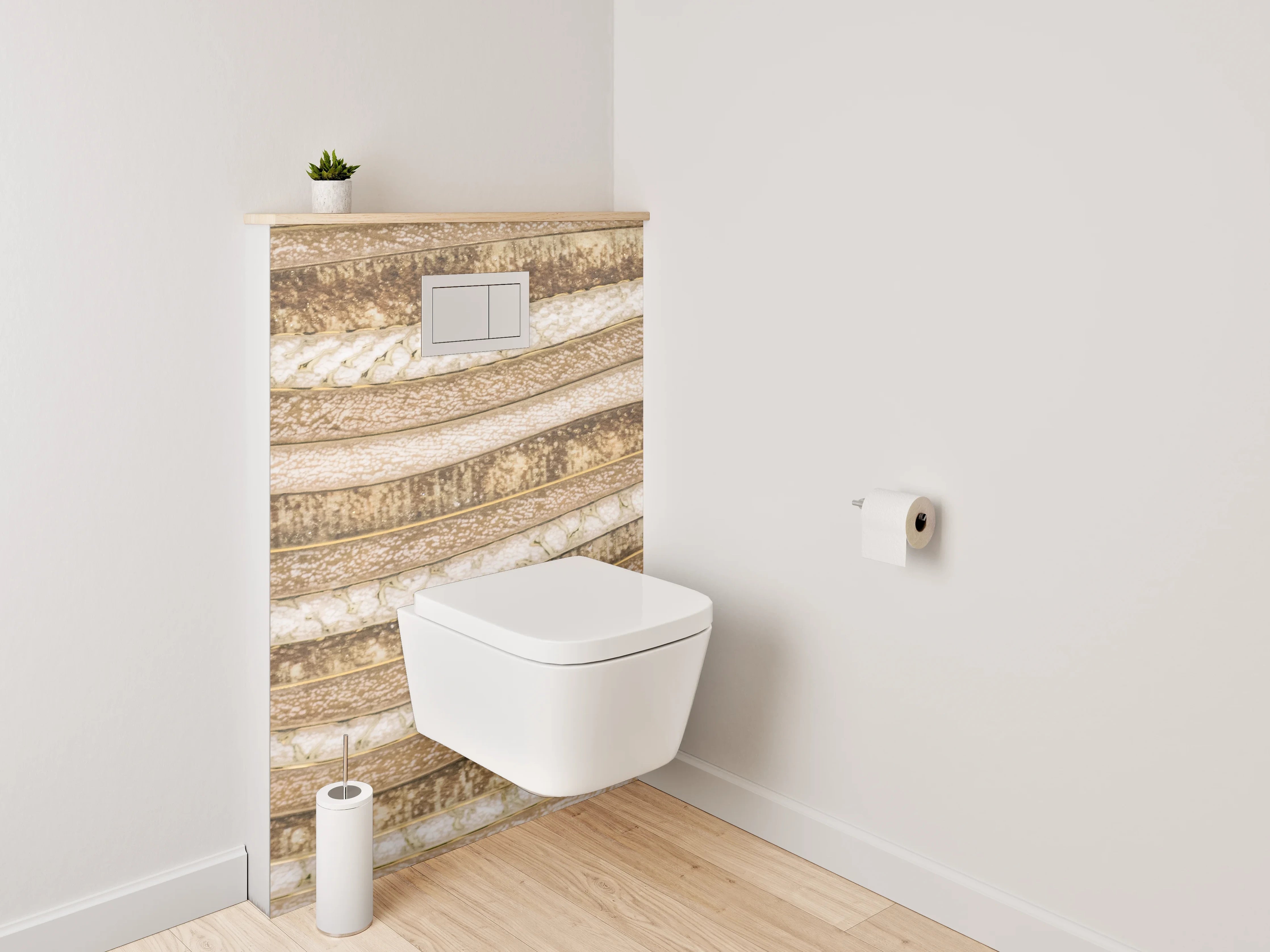 WC-Rückwand - Sandstein Wellenmuster Natur