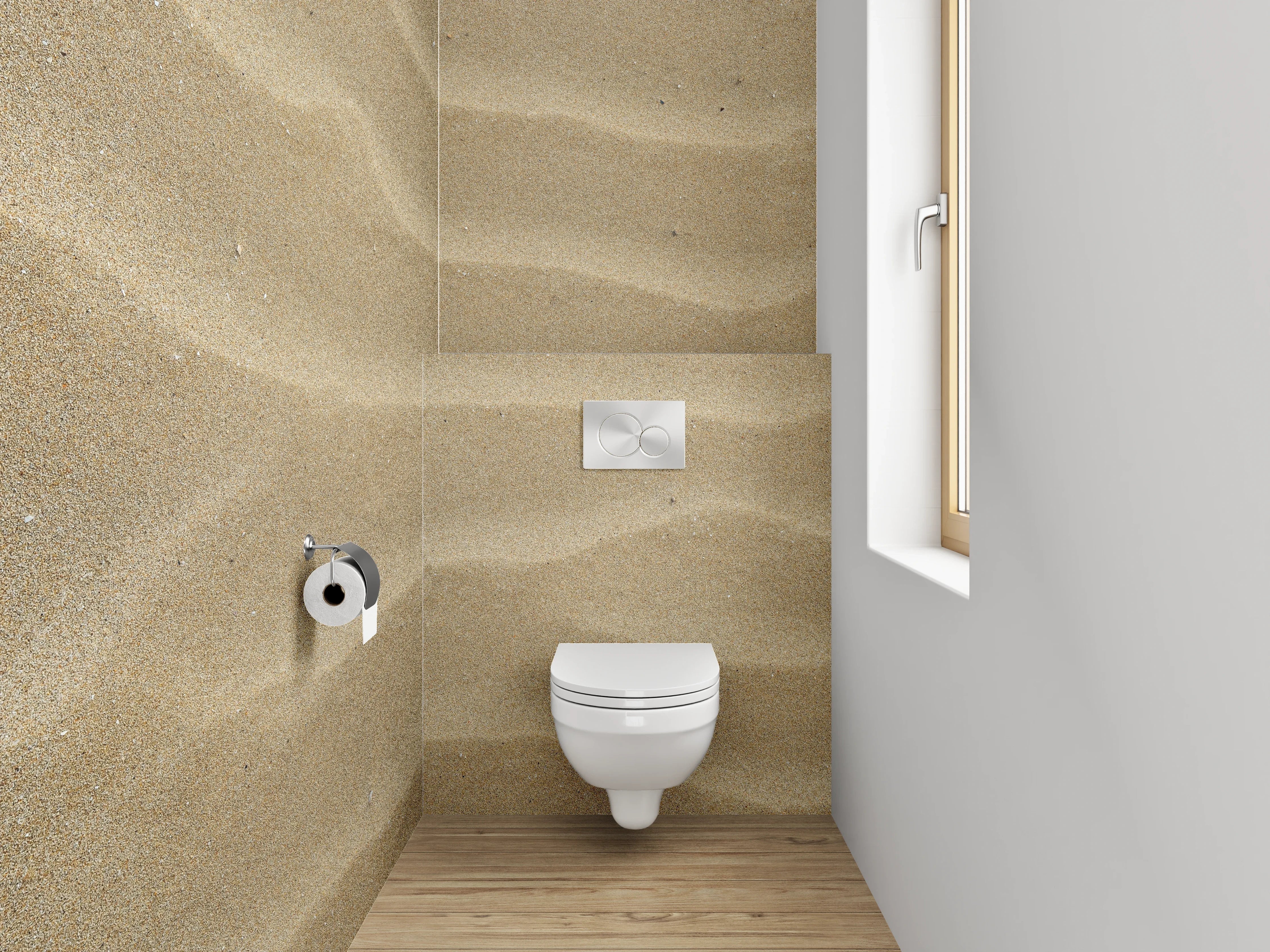 WC-Rückwand - Sandstruktur Natur Strandmuster