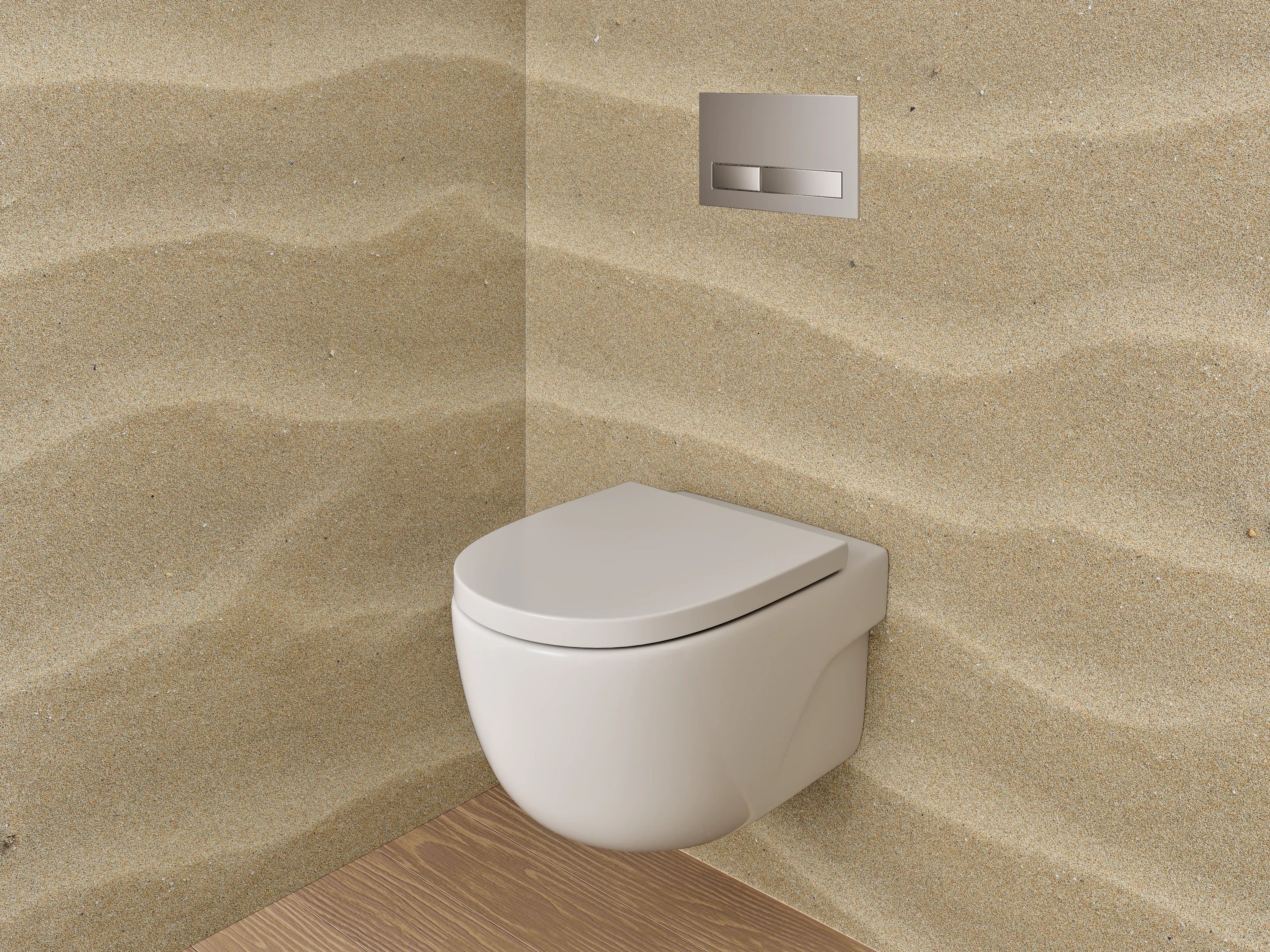 WC-Rückwand - Sandstruktur Natur Strandmuster