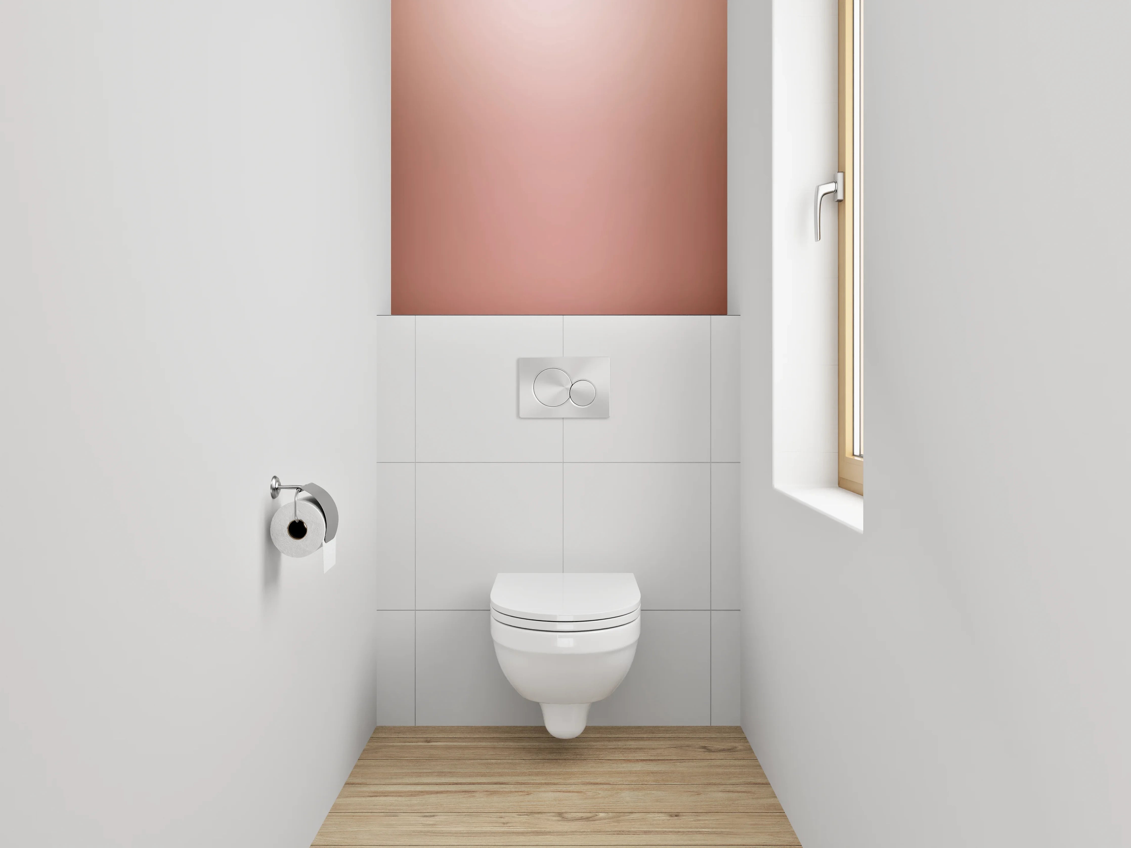 WC-Rückwand - Sanfte Cremefarben Abstrakt