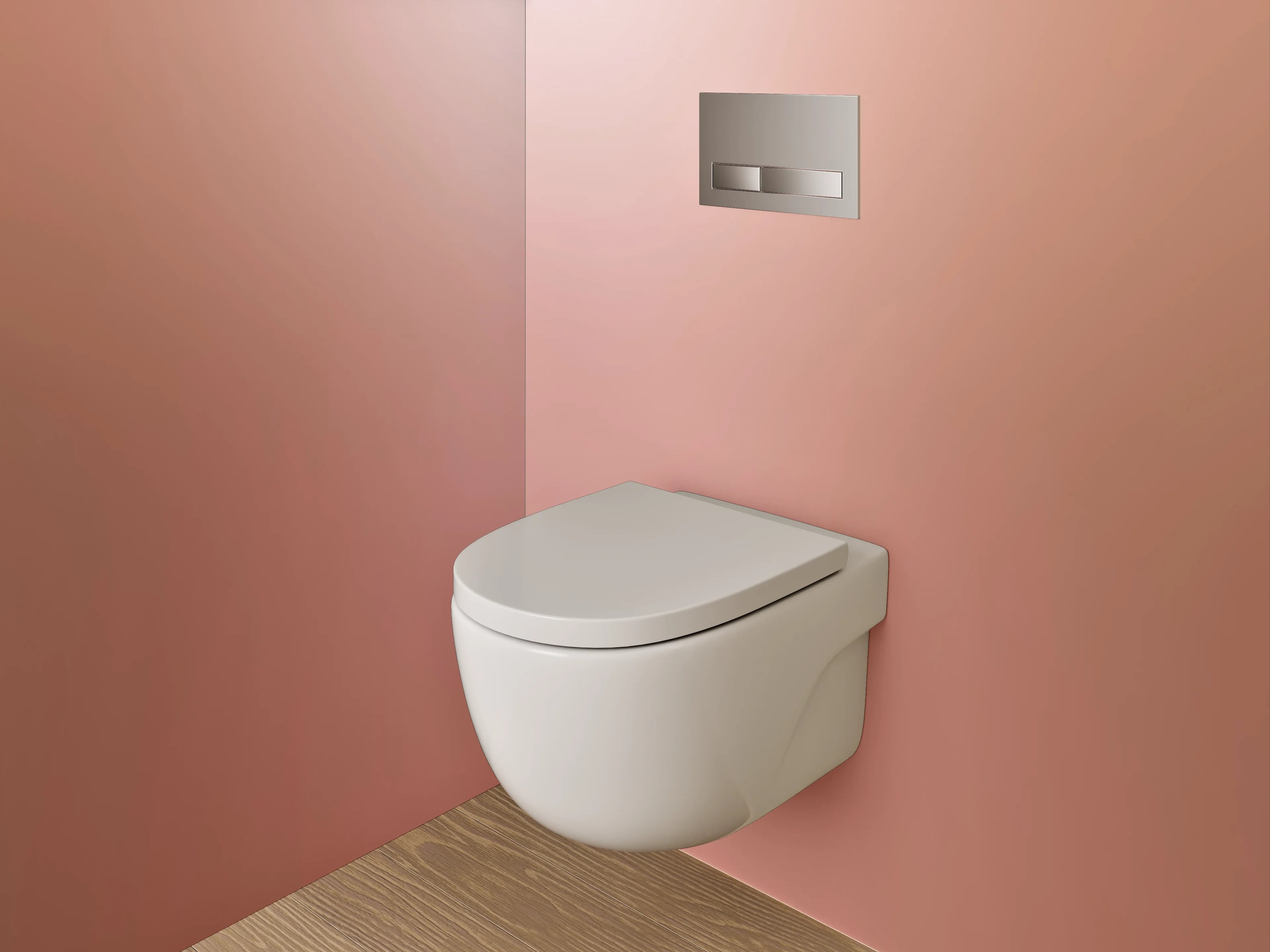 WC-Rückwand - Sanfte Cremefarben Abstrakt