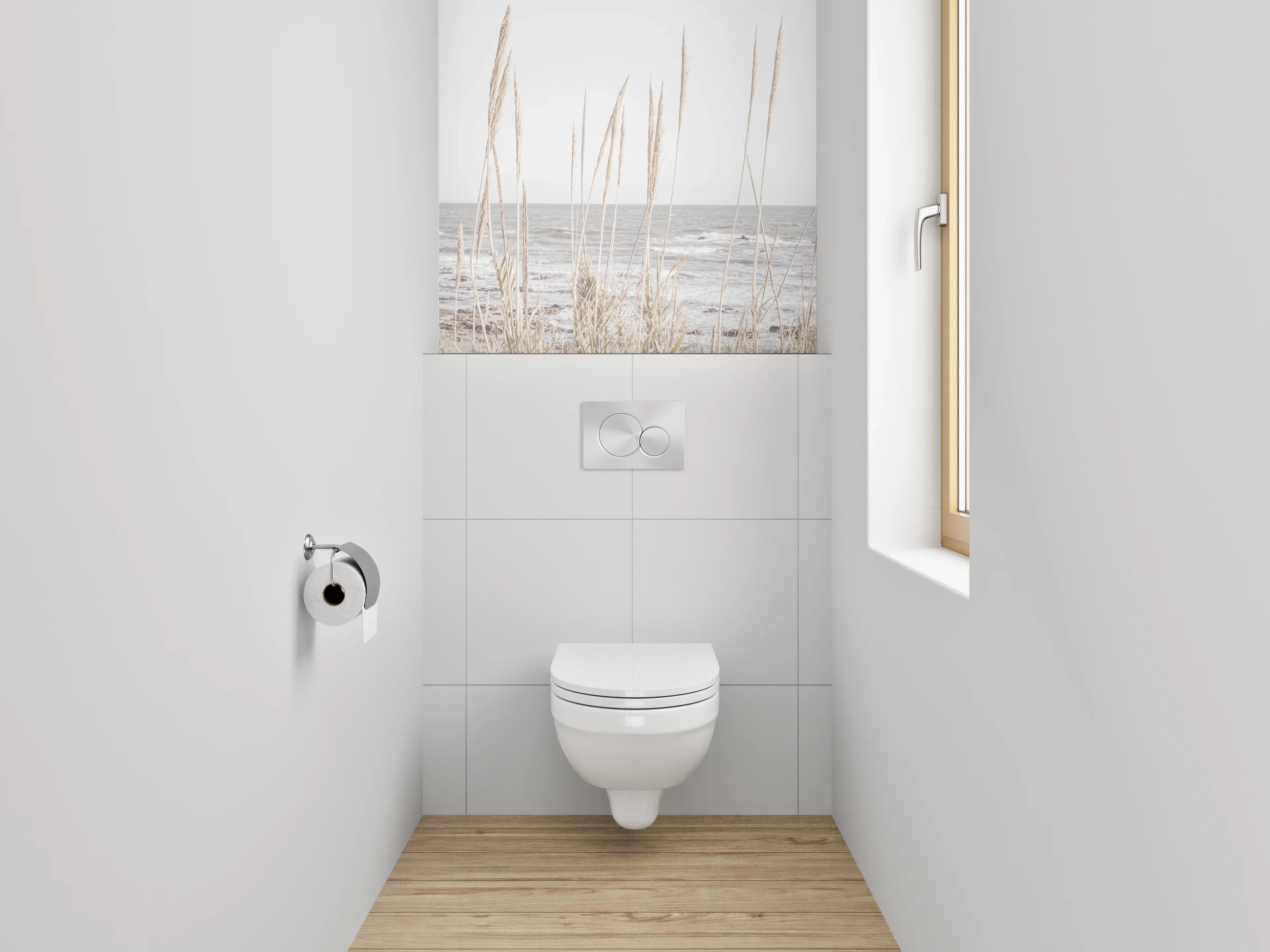 WC-Rückwand - Sanfte Dünen am ruhigen Meer