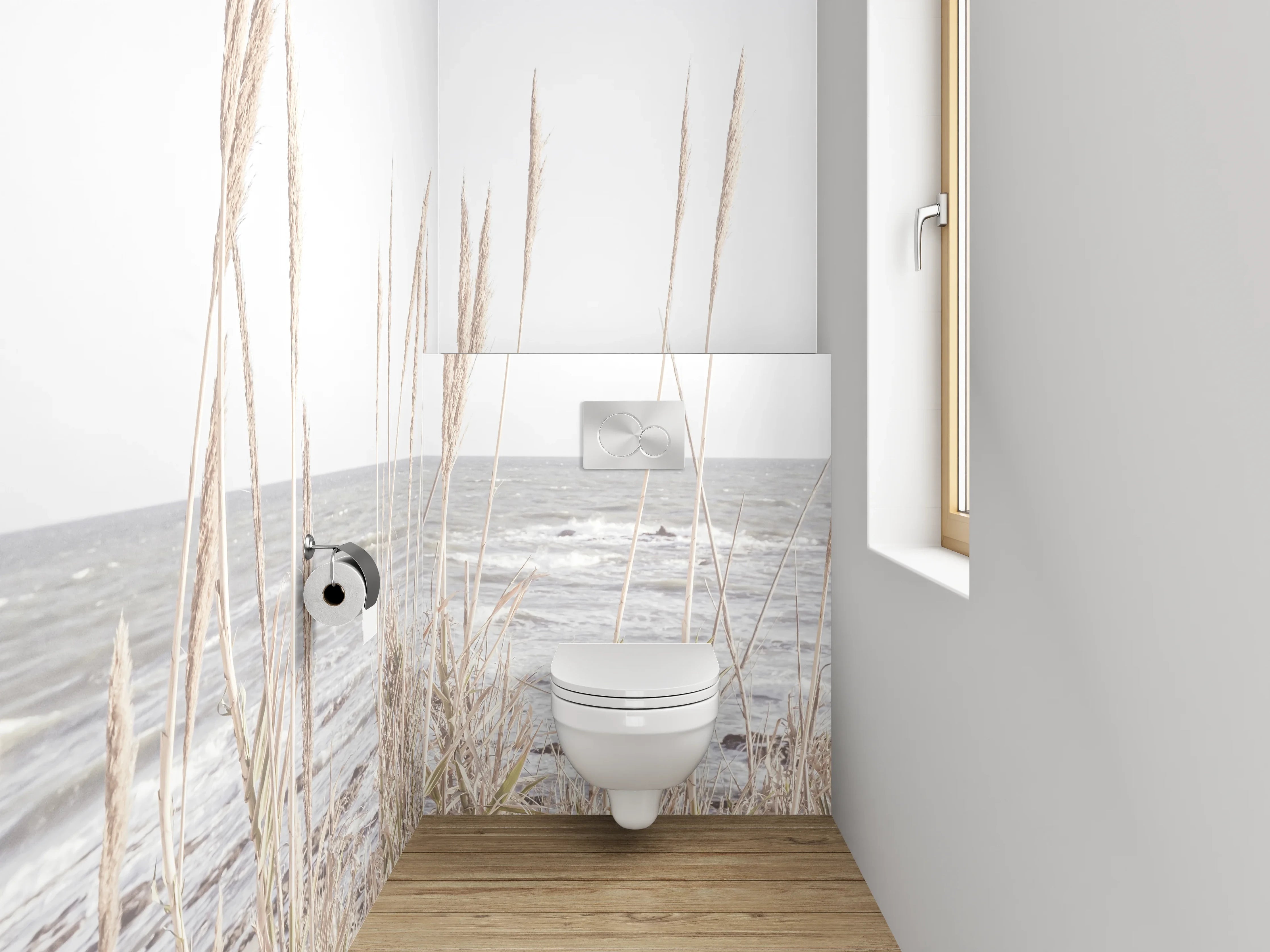 WC-Rückwand - Sanfte Dünen am ruhigen Meer