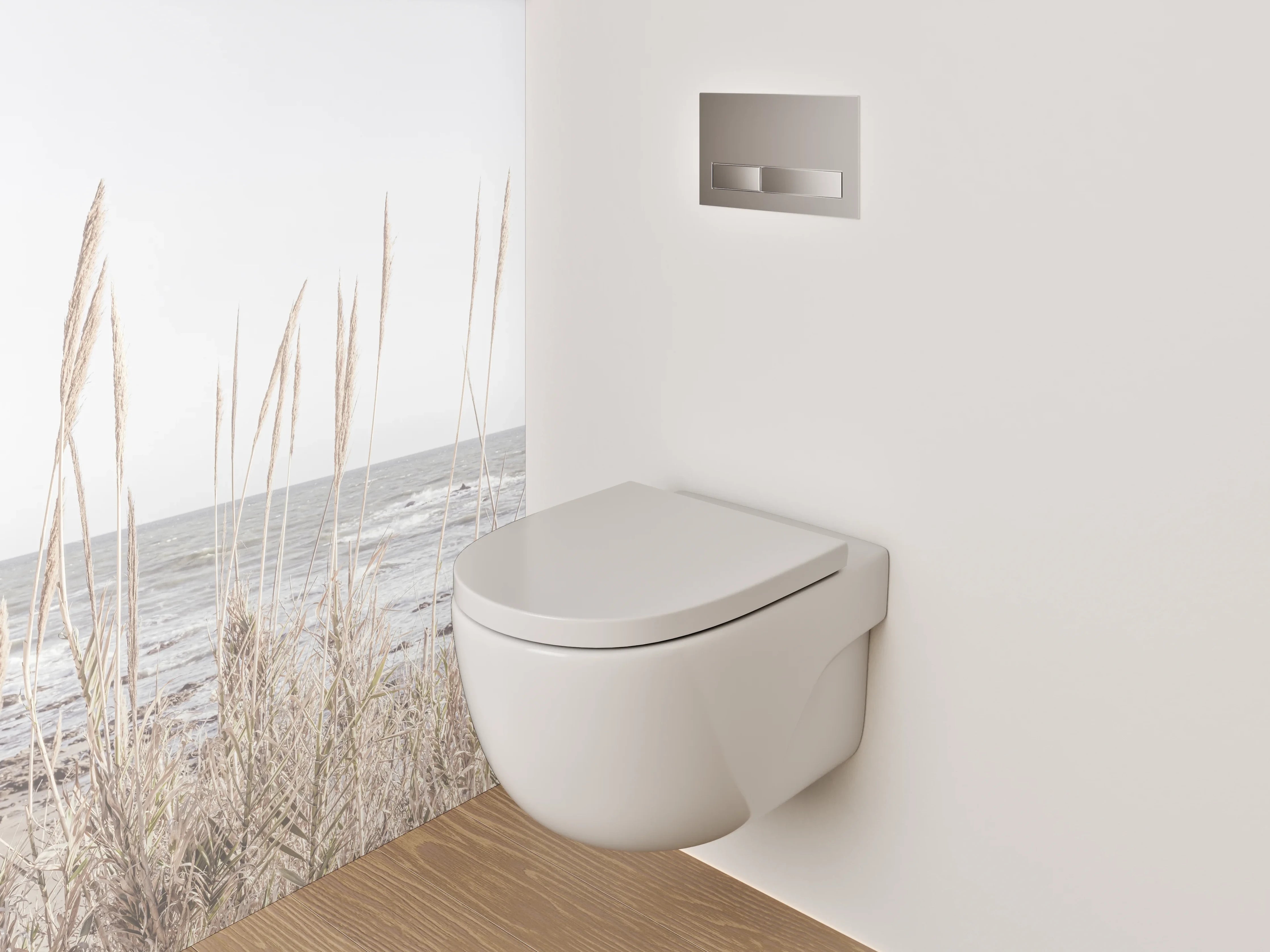 WC-Rückwand - Sanfte Dünen am ruhigen Meer