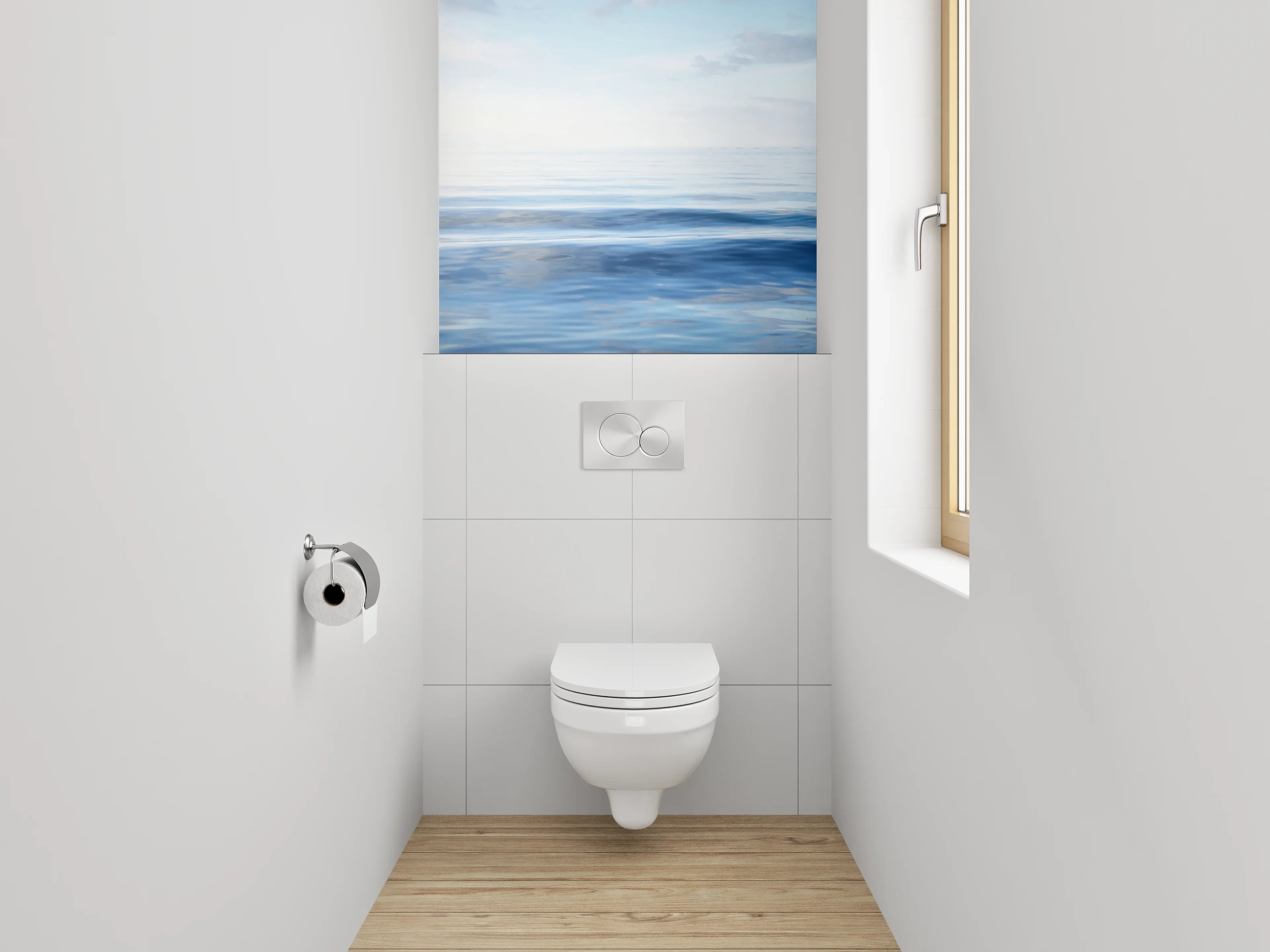 WC-Rückwand - Sanfte Meereswellen Panorama