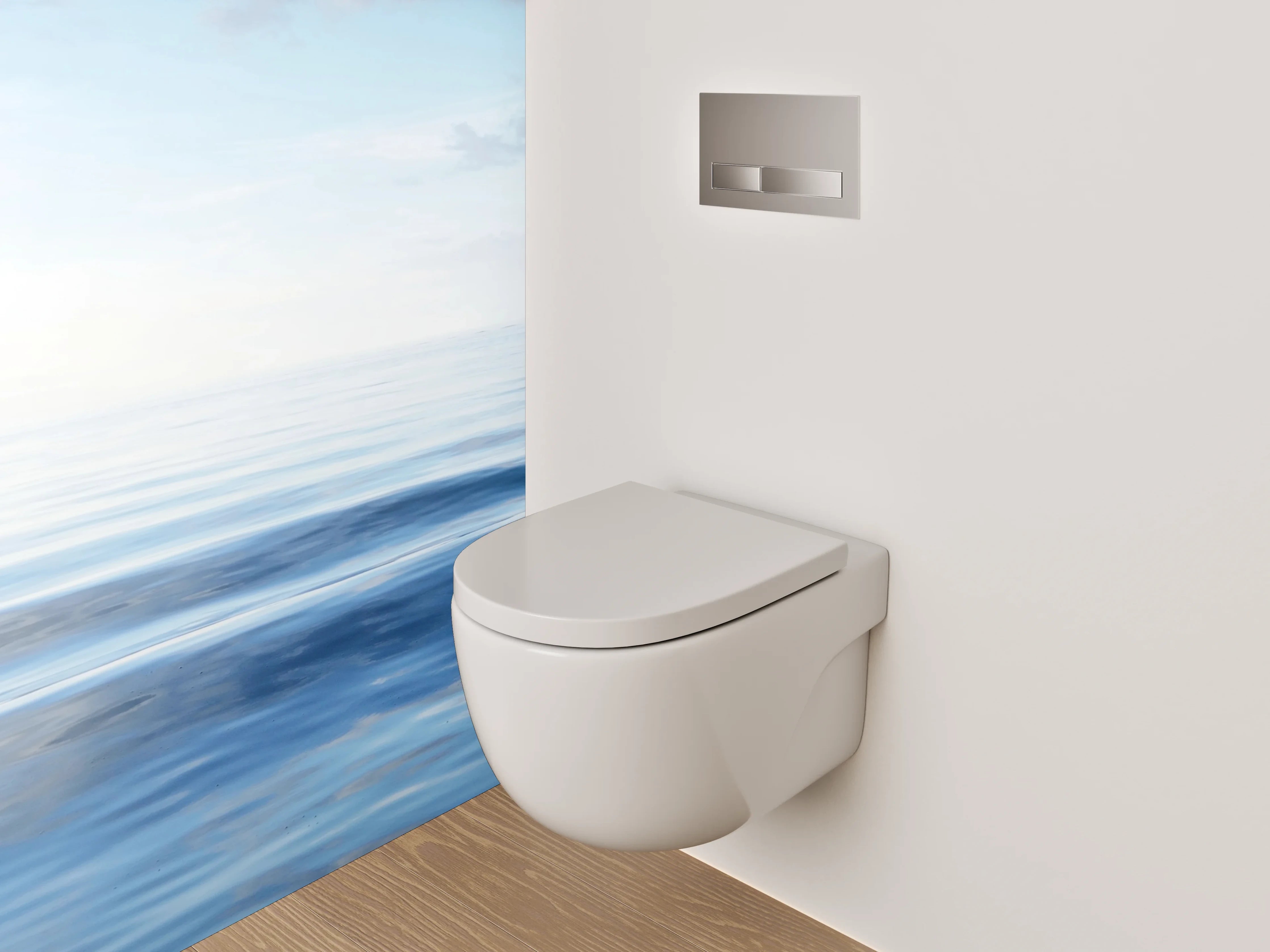 WC-Rückwand - Sanfte Meereswellen Panorama