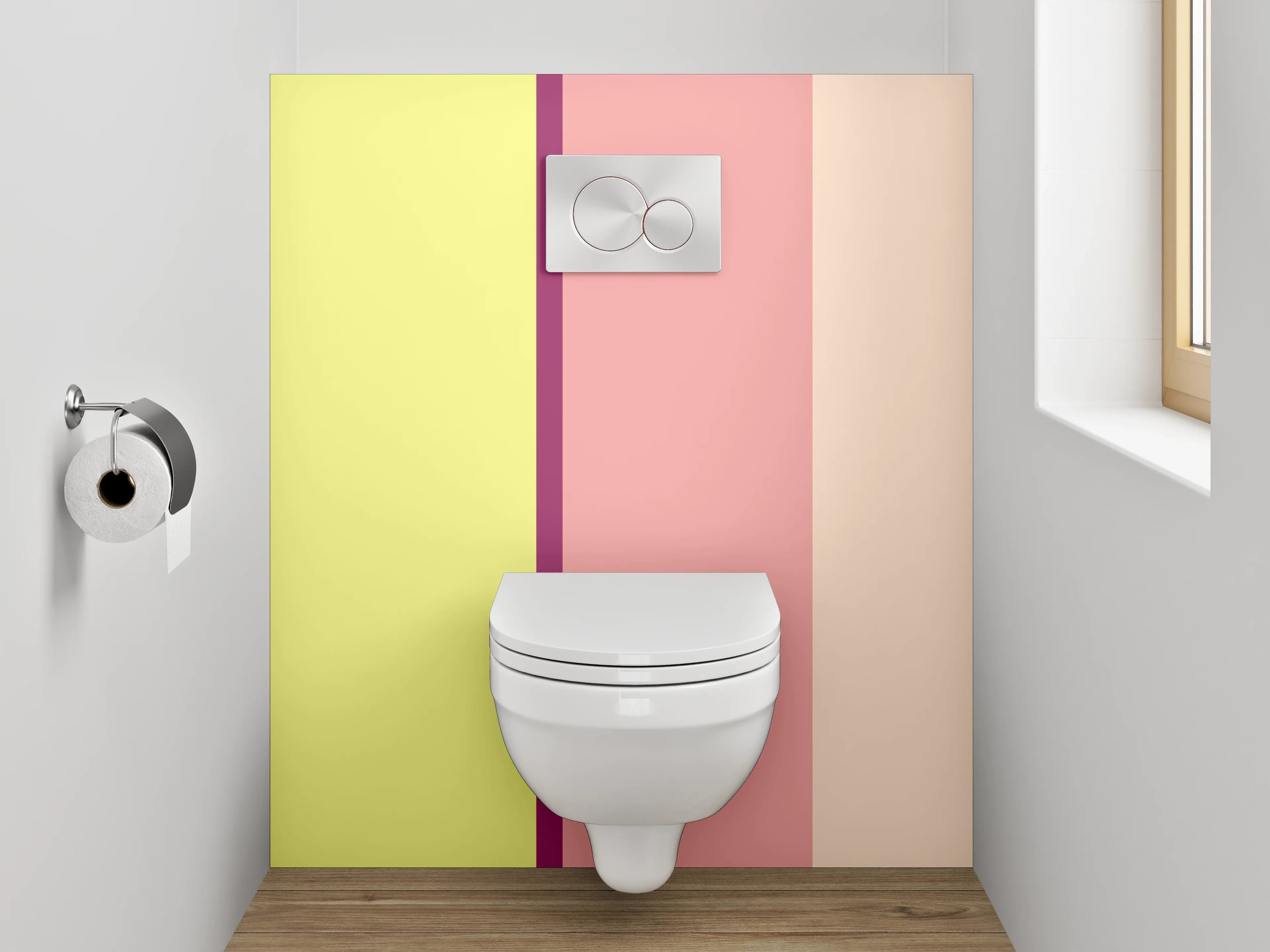 WC-Rückwand - Sanfte Pastellfarben Collage