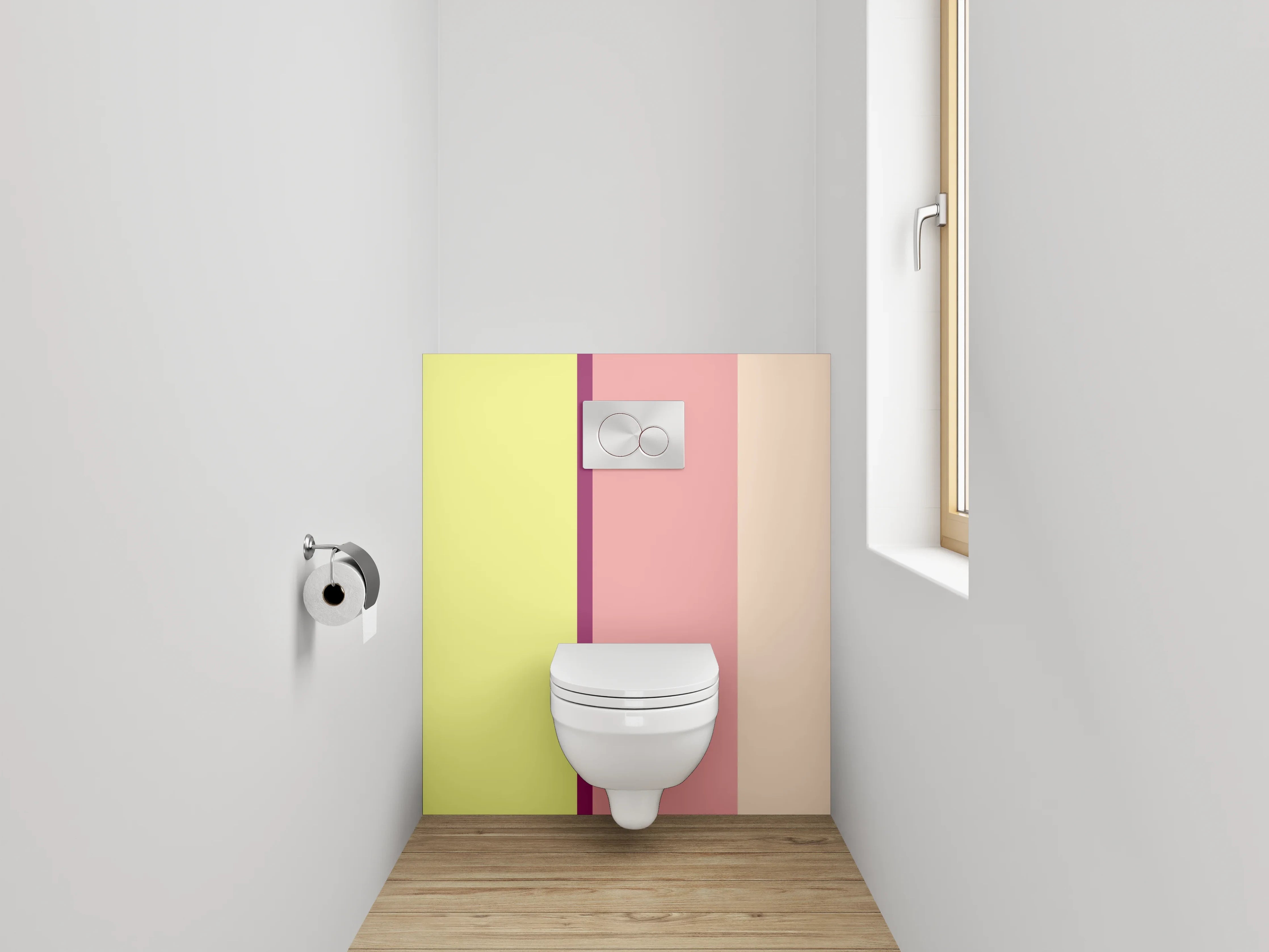 WC-Rückwand - Sanfte Pastellfarben Collage