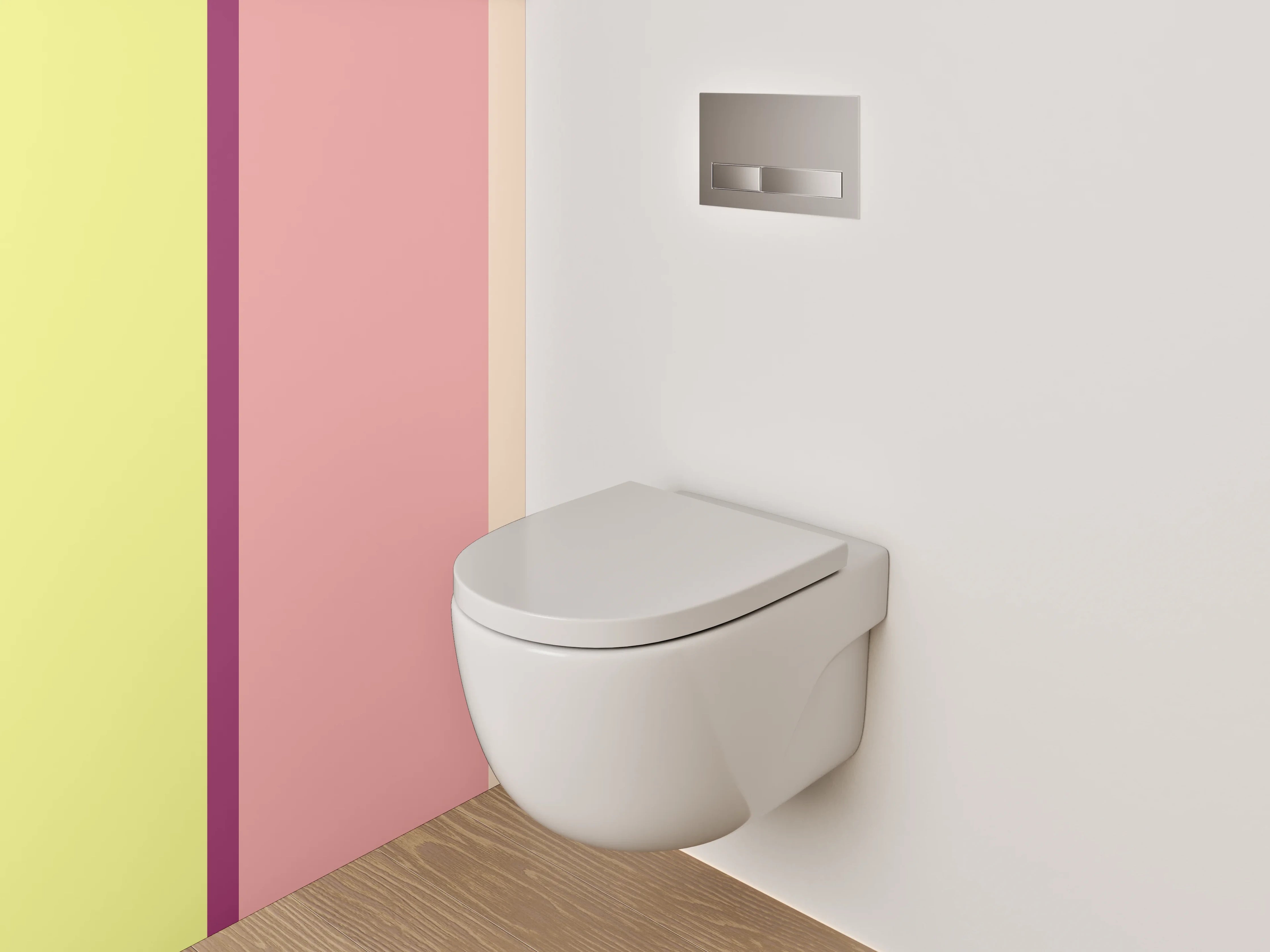 WC-Rückwand - Sanfte Pastellfarben Collage