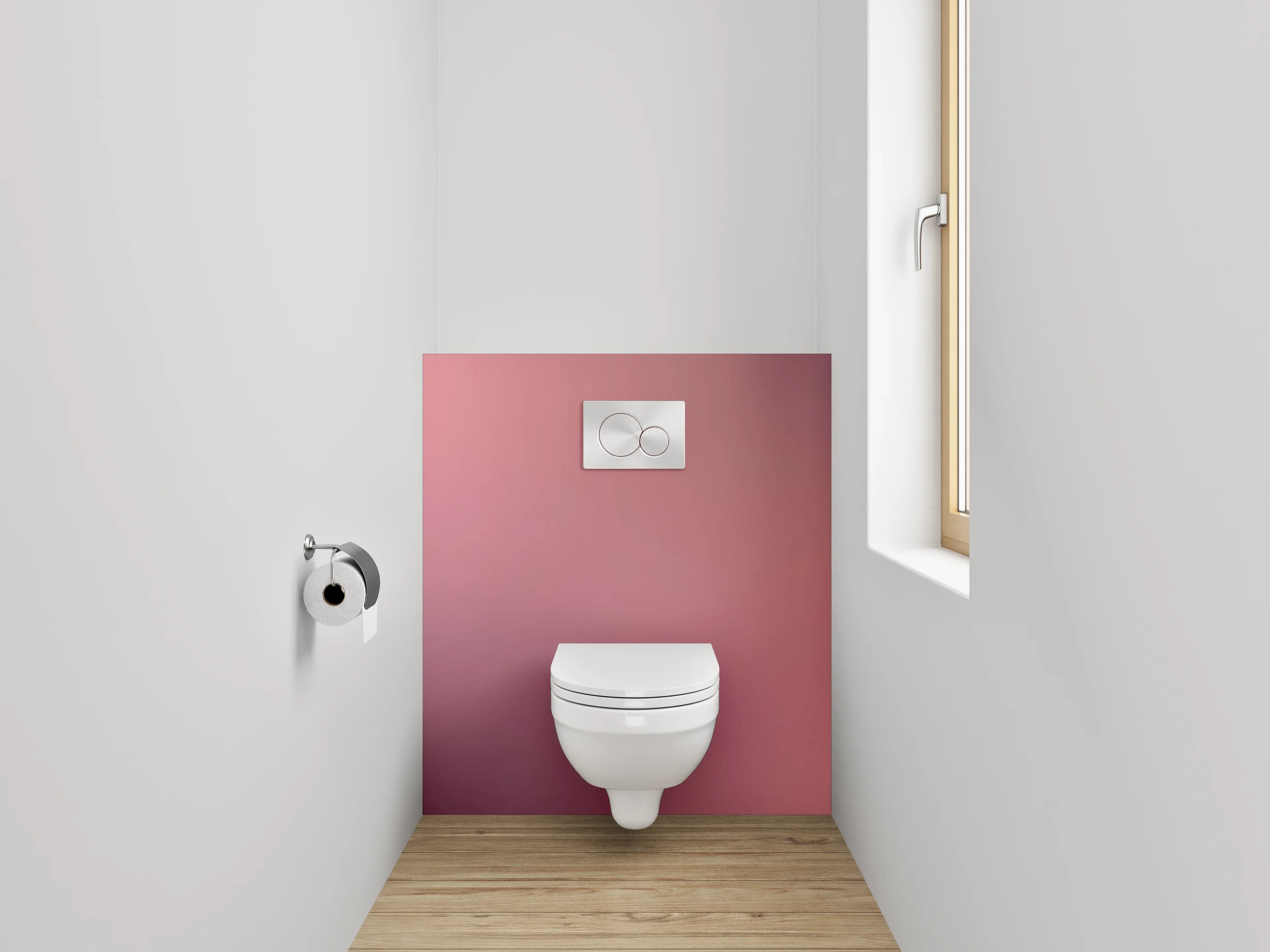 WC-Rückwand - Sanfte Rosé-Abstraktion für dein Badezimmer