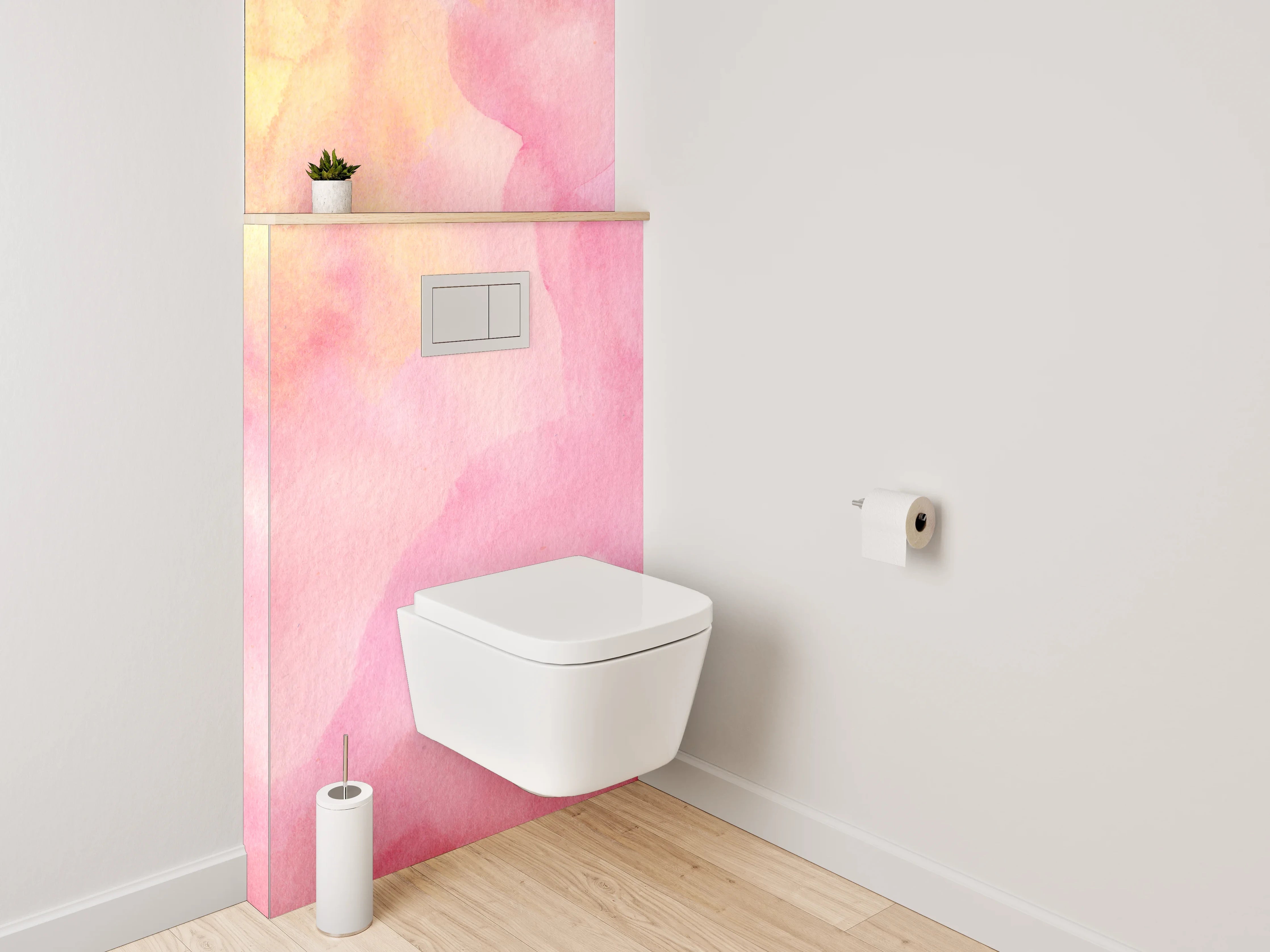 WC-Rückwand - Sanfte Wasserfarben-Aquarelltextur