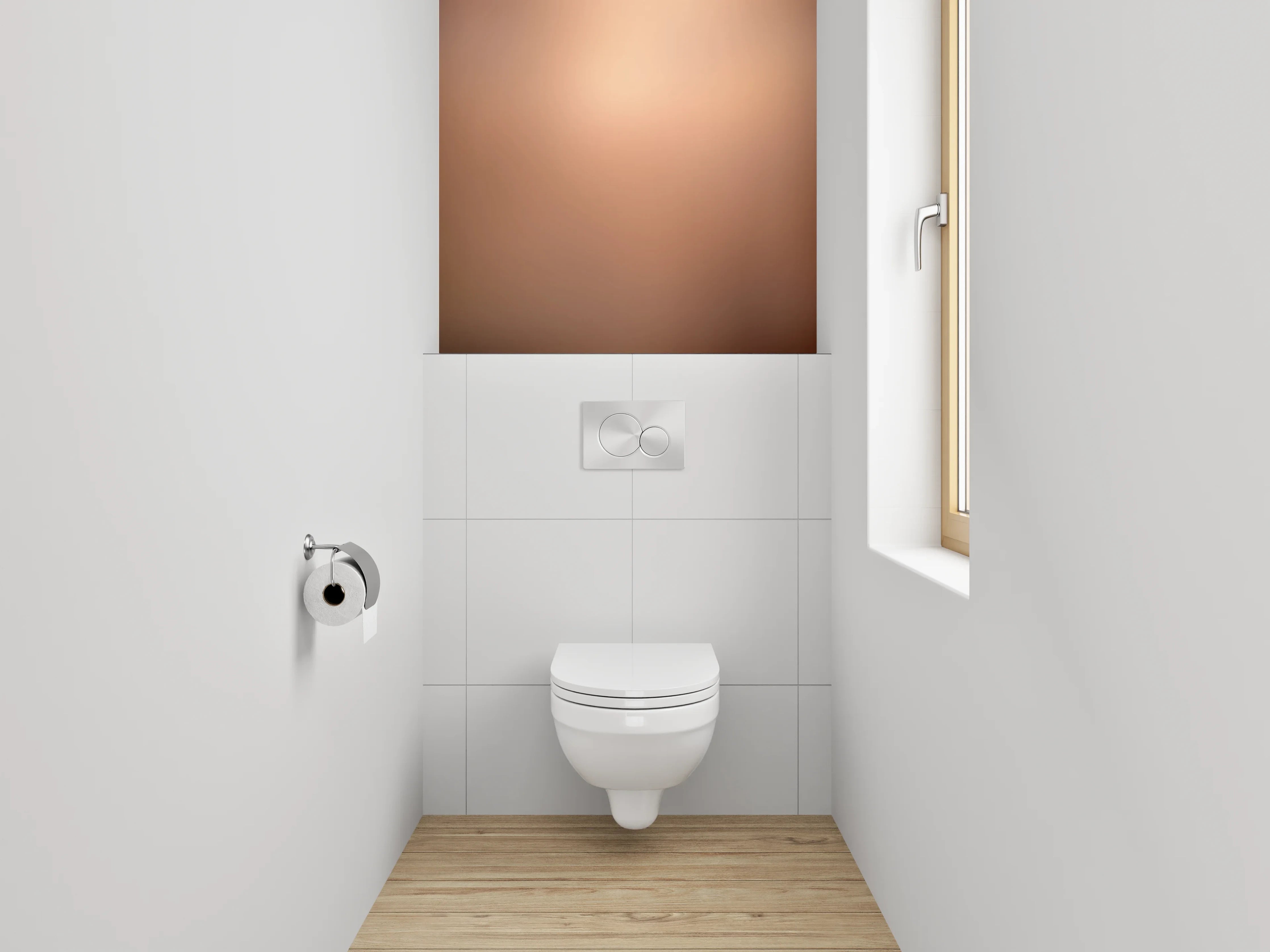 WC-Rückwand - Sanfte braune Farbverläufe
