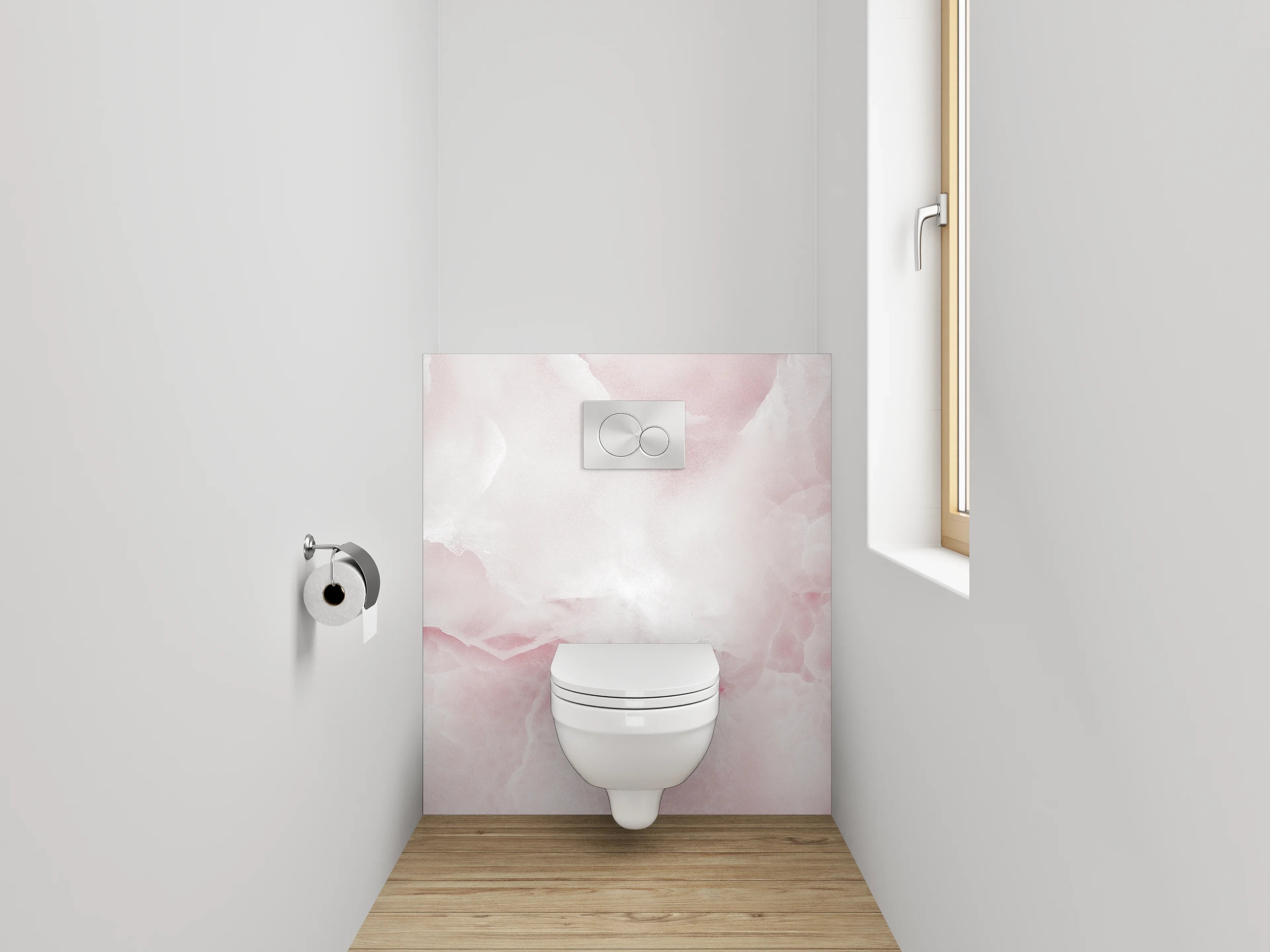 WC-Rückwand - Sanfte rosa Marmor-Textur