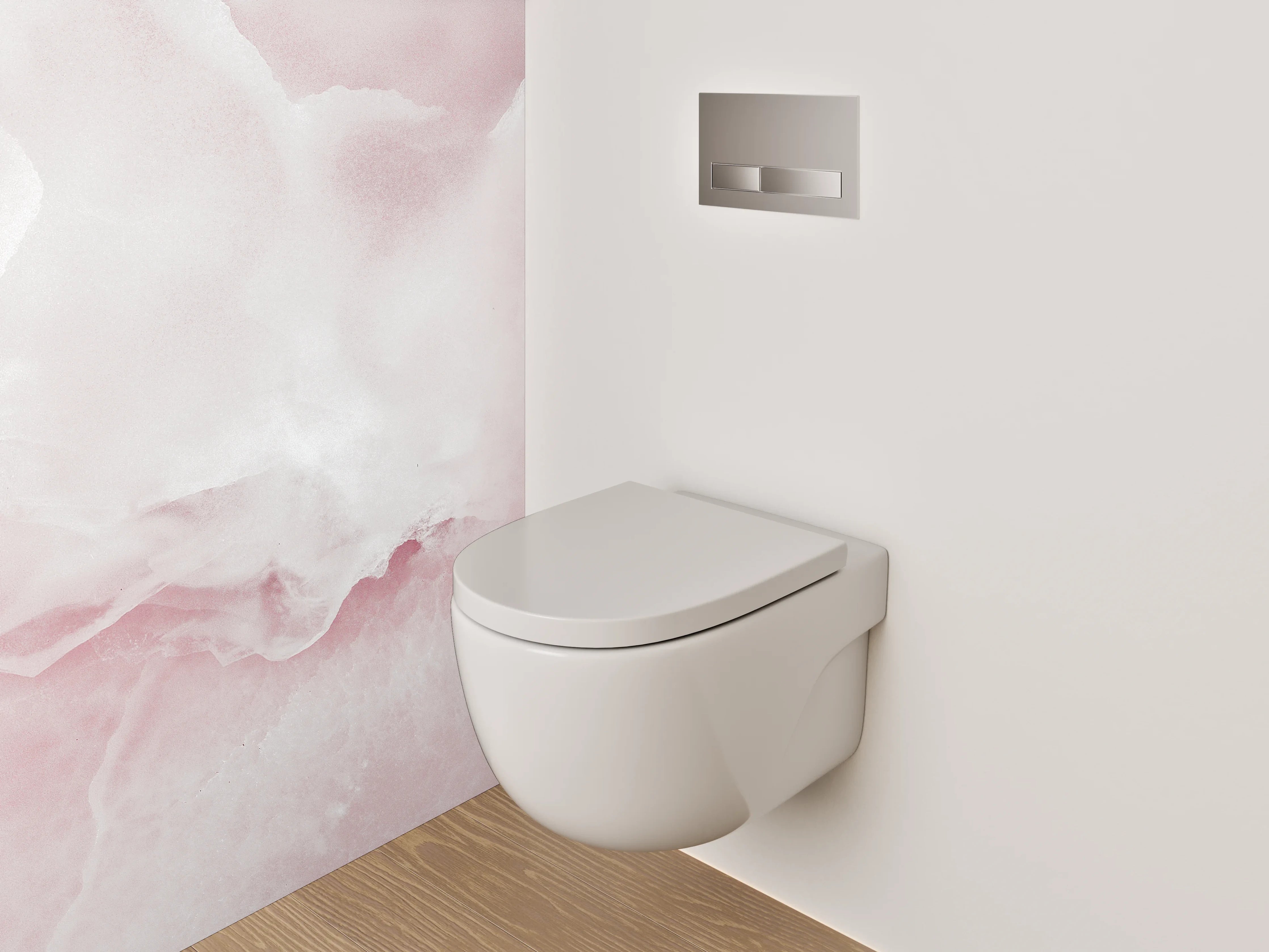 WC-Rückwand - Sanfte rosa Marmor-Textur