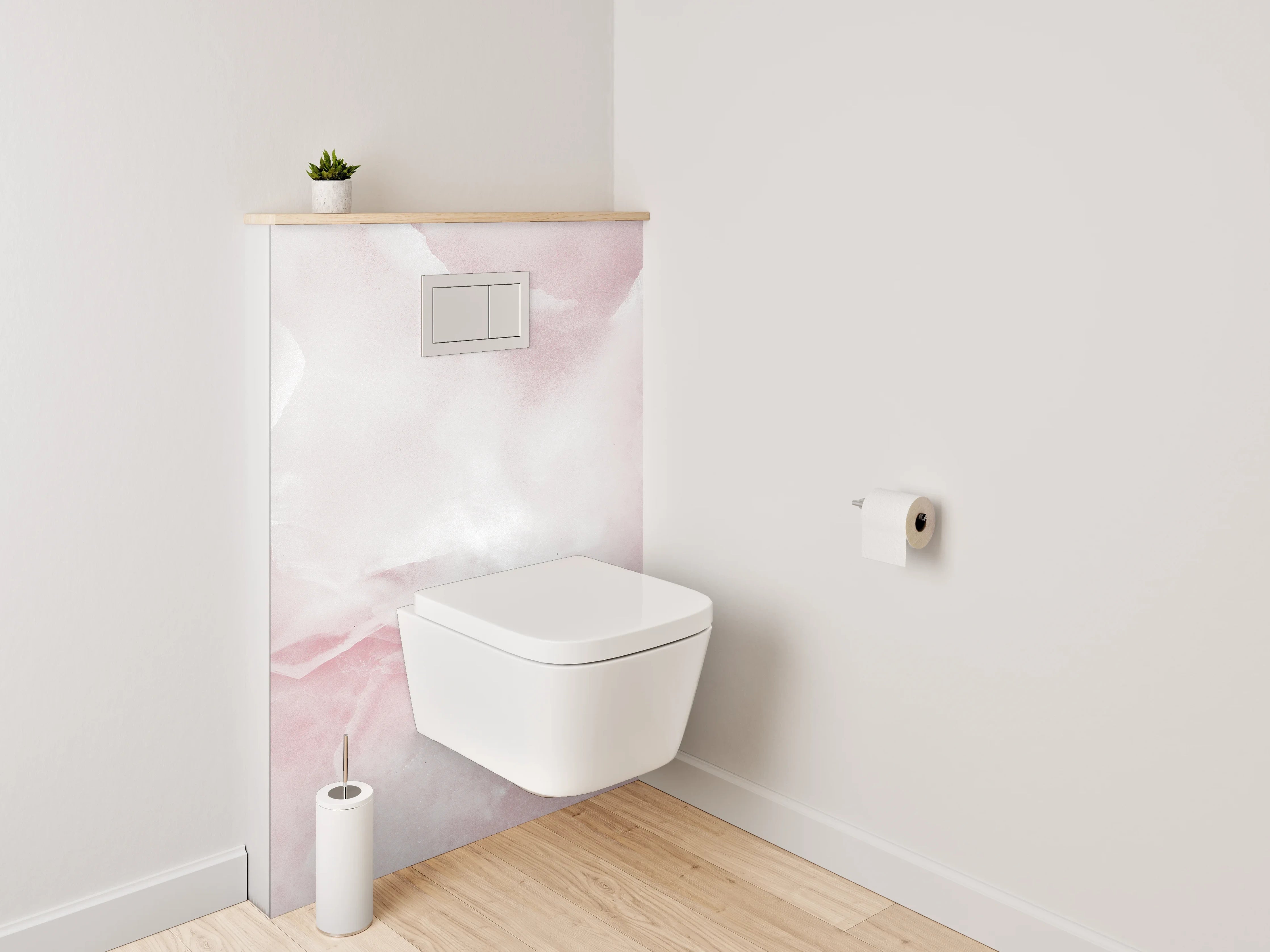 WC-Rückwand - Sanfte rosa Marmor-Textur