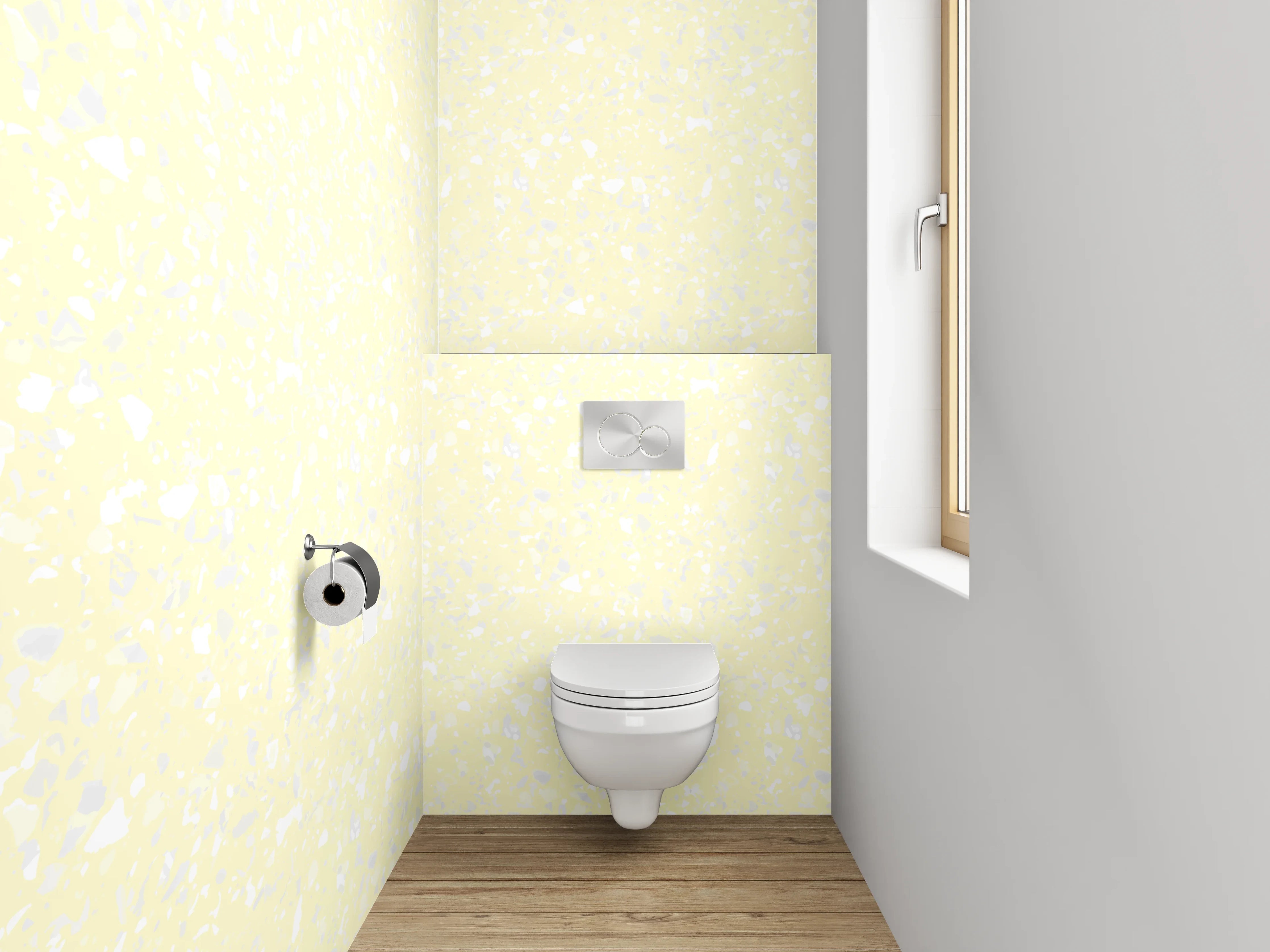 WC-Rückwand - Sanftes Creme Muster Wanddesign