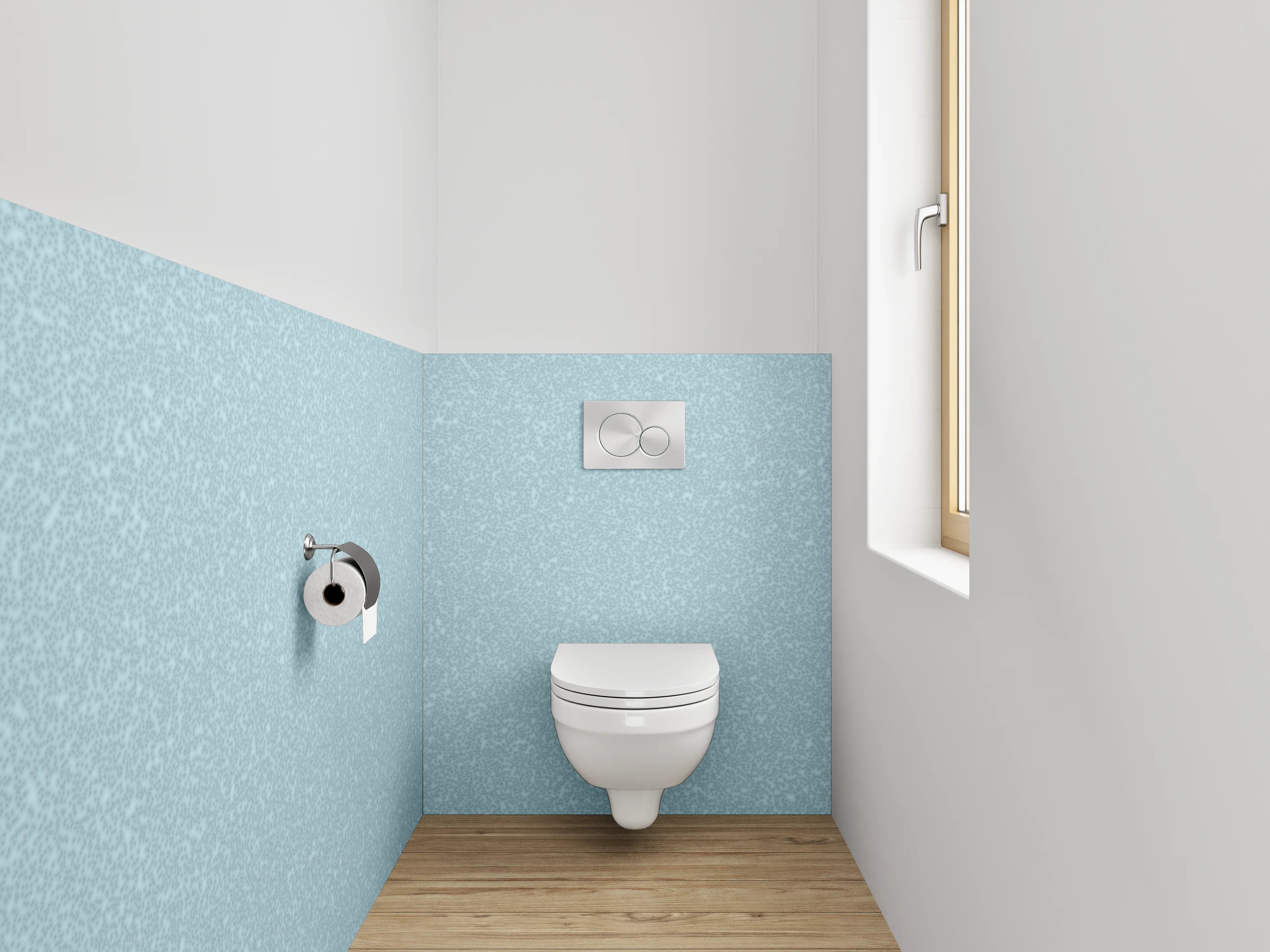 WC-Rückwand - Sanftes Hellblau Struktur-Design