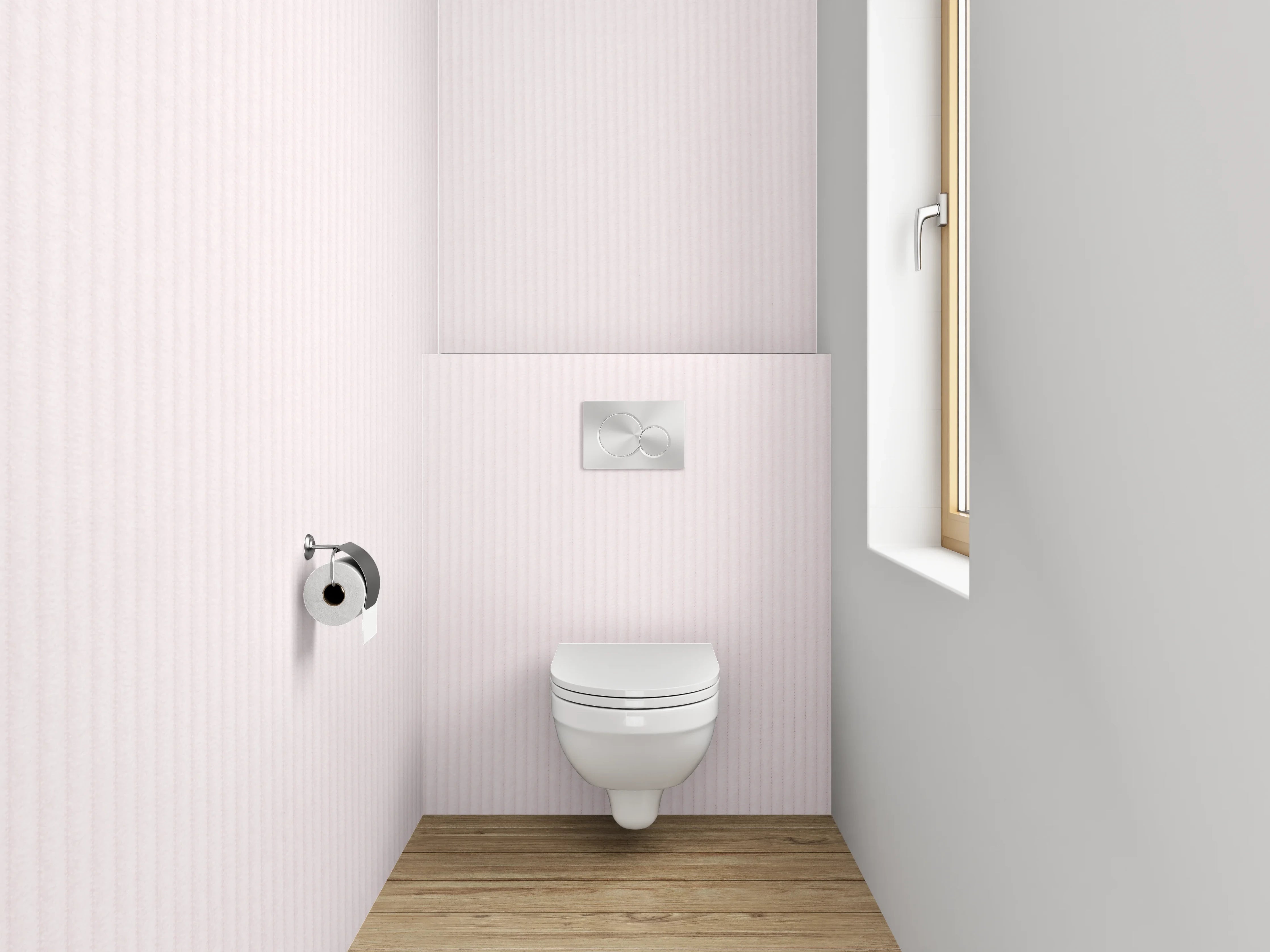 WC-Rückwand - Sanftes Rosa – Dezente Wandgestaltung