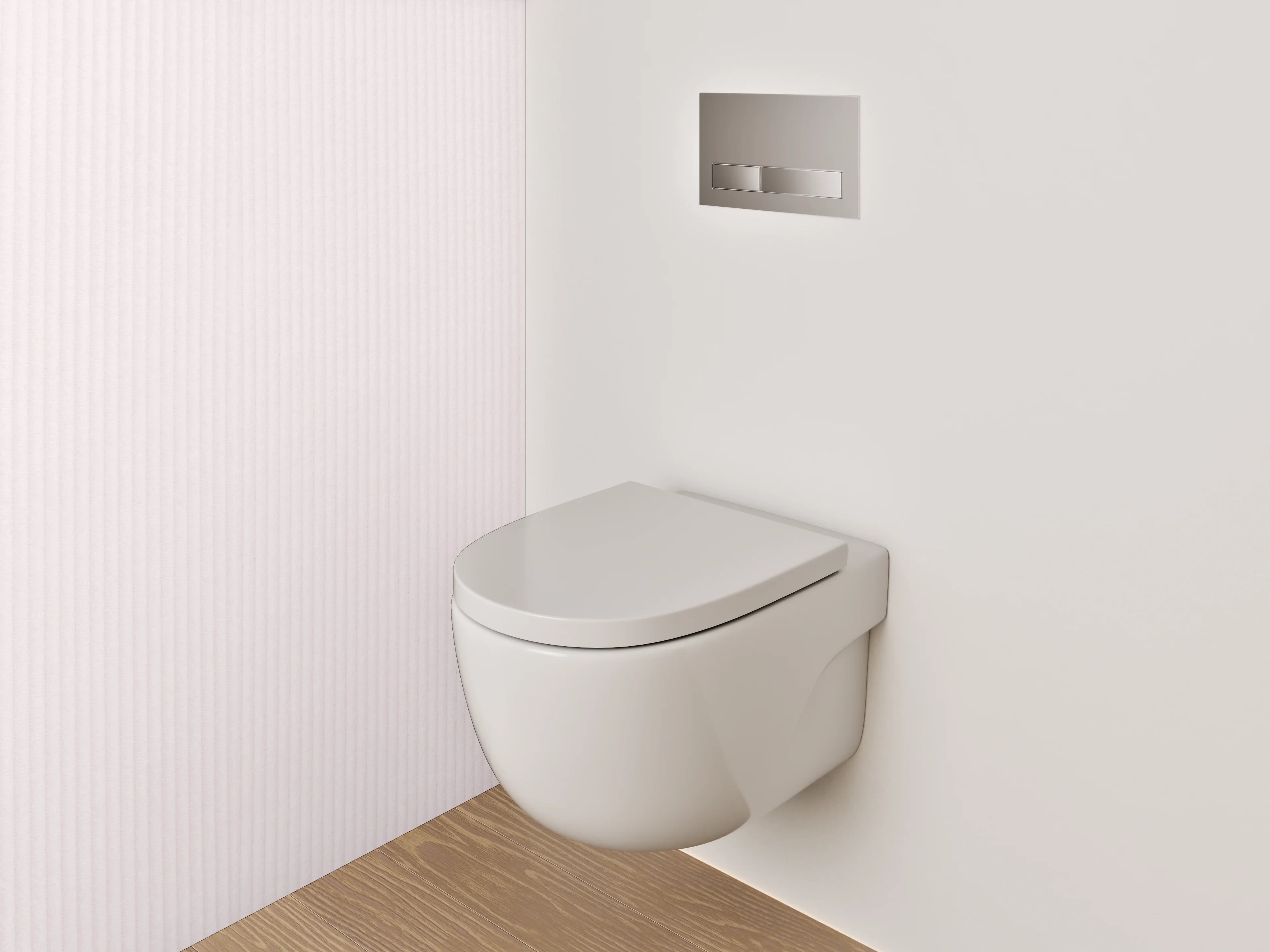 WC-Rückwand - Sanftes Rosa – Dezente Wandgestaltung