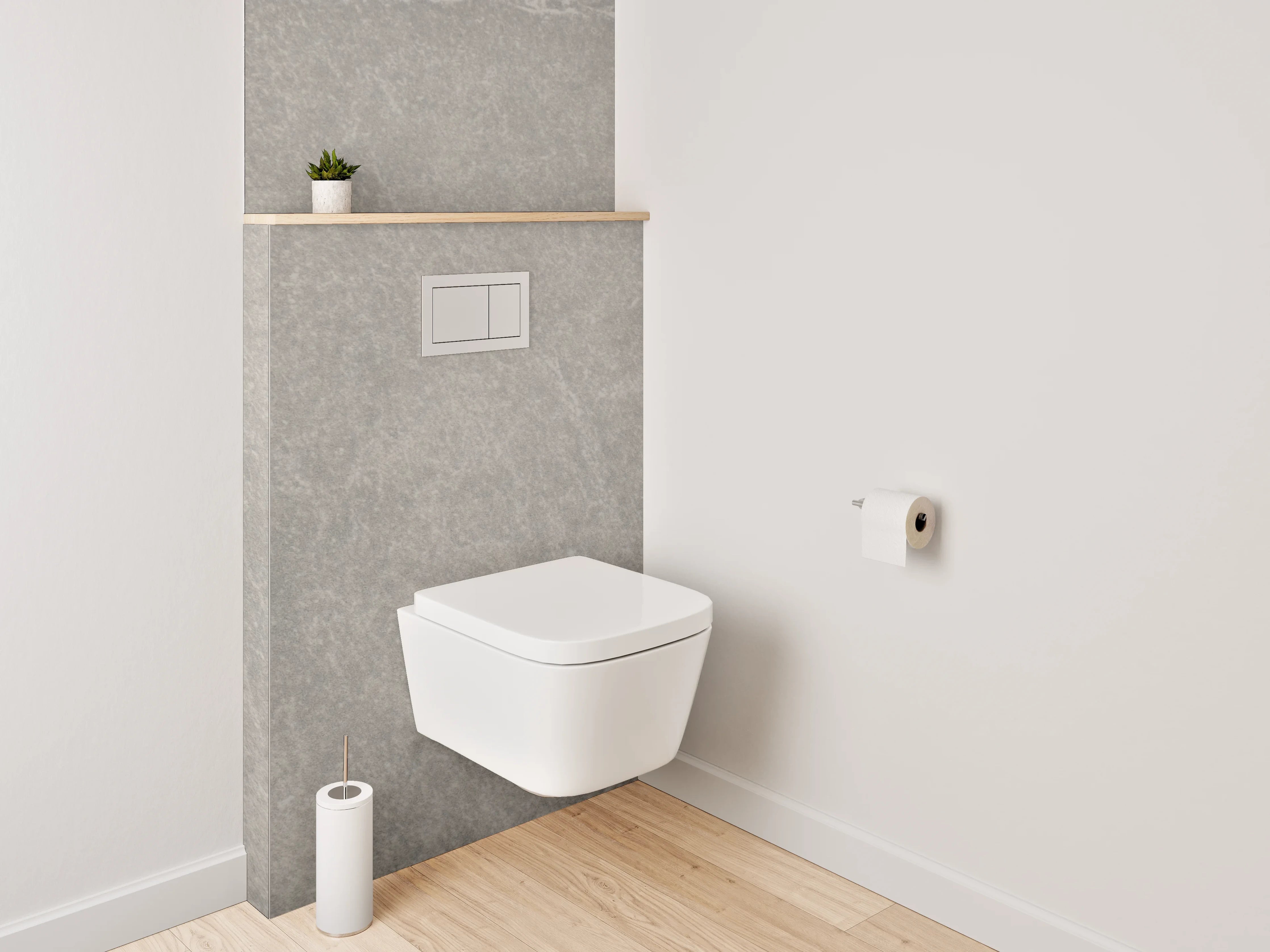 WC-Rückwand - Schiefergraue Steinoptik-Fliese modern
