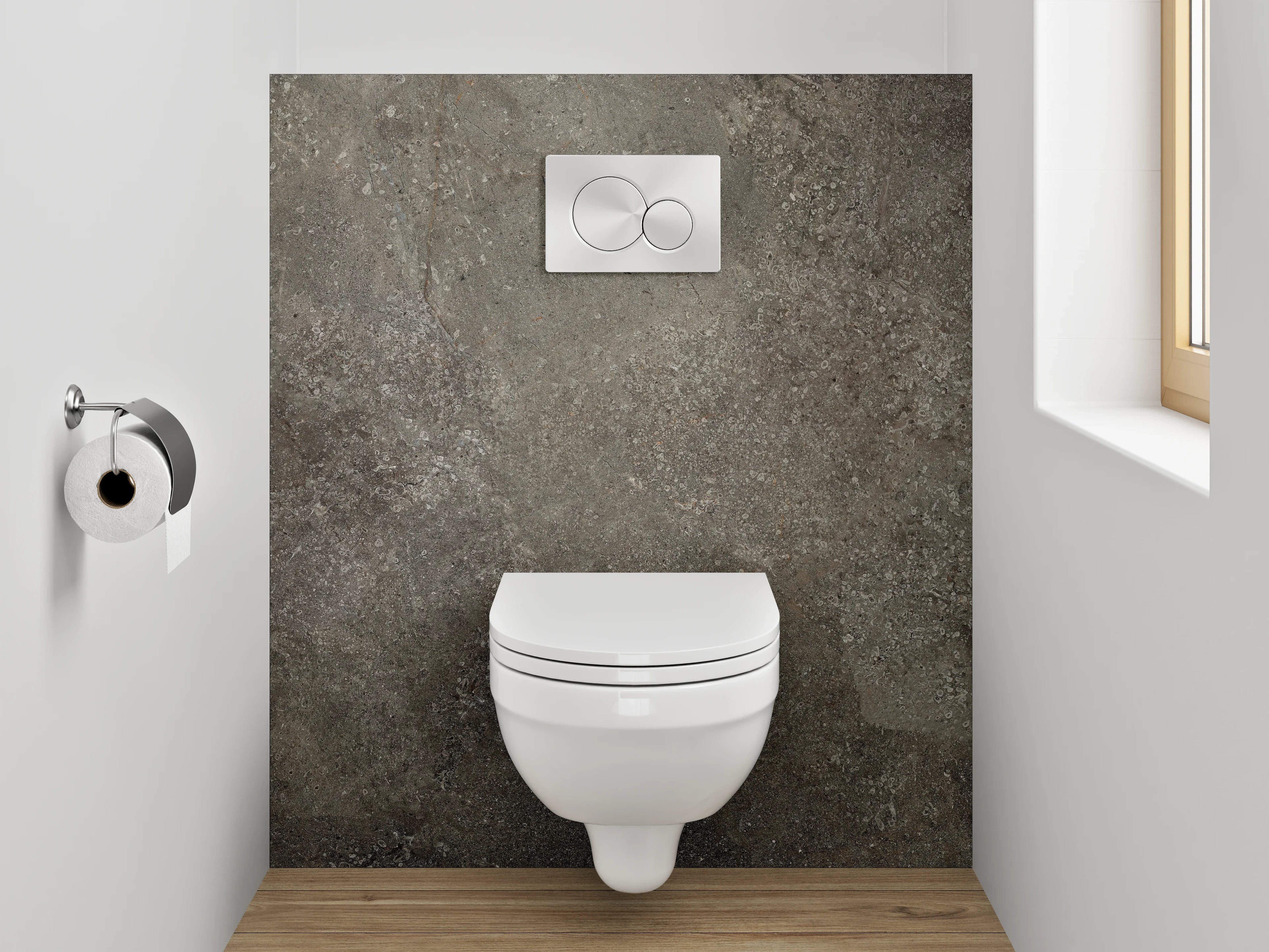WC-Rückwand - Schieferoptik Braun-Grau Fliesen-Look