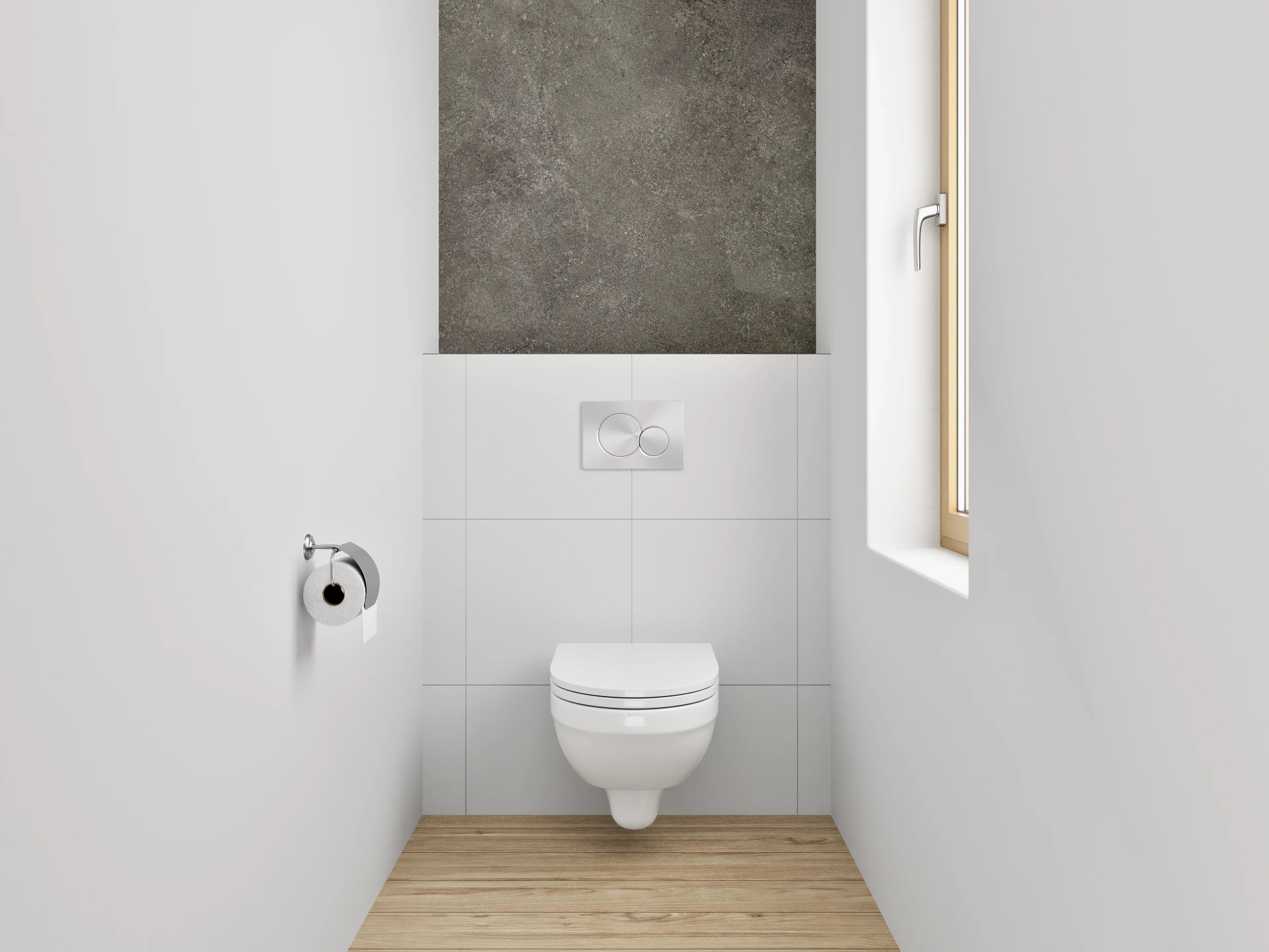 WC-Rückwand - Schieferoptik Braun-Grau Fliesen-Look