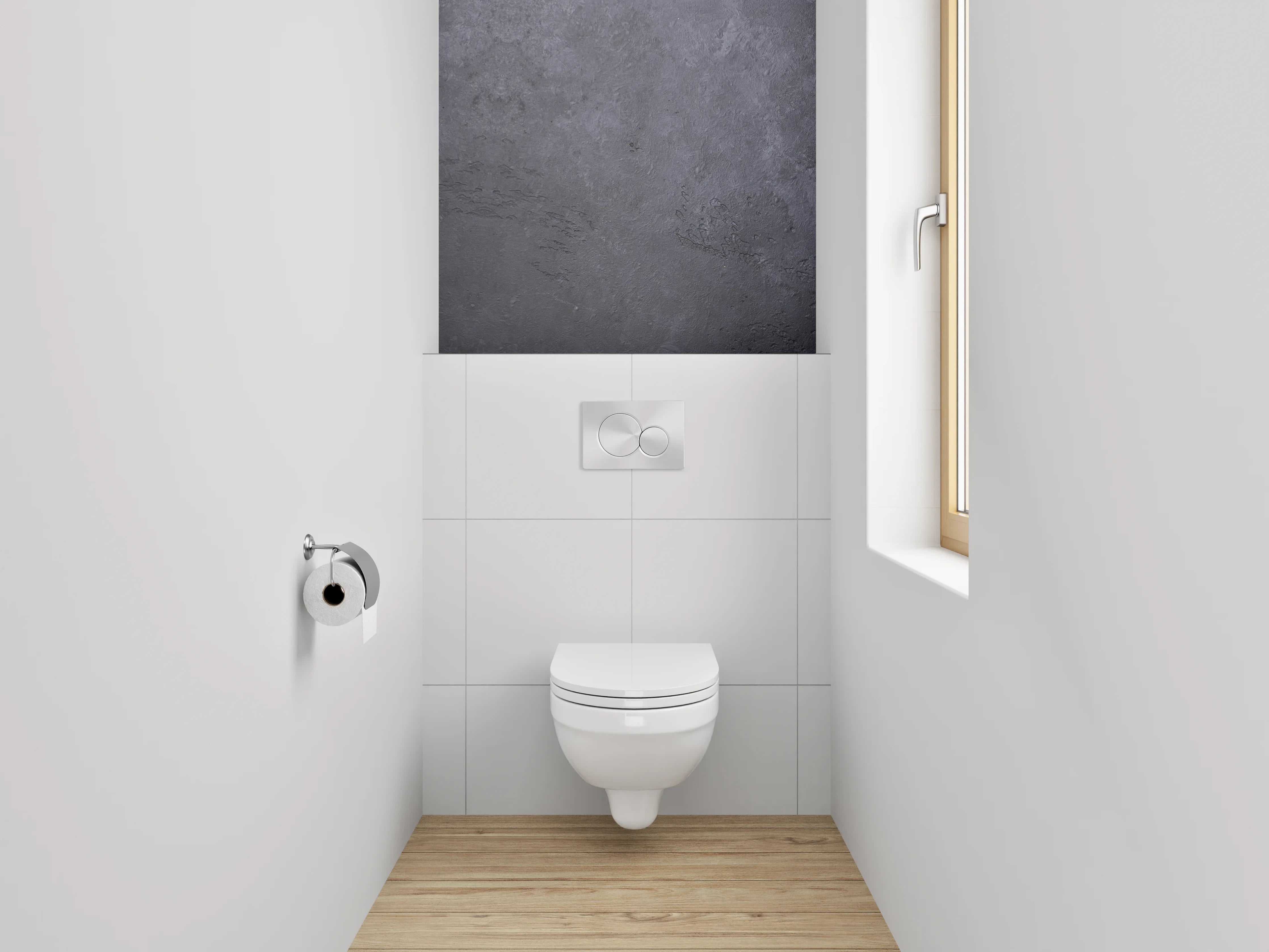 WC-Rückwand - Schieferoptik Dunkelgrau Wandpanel