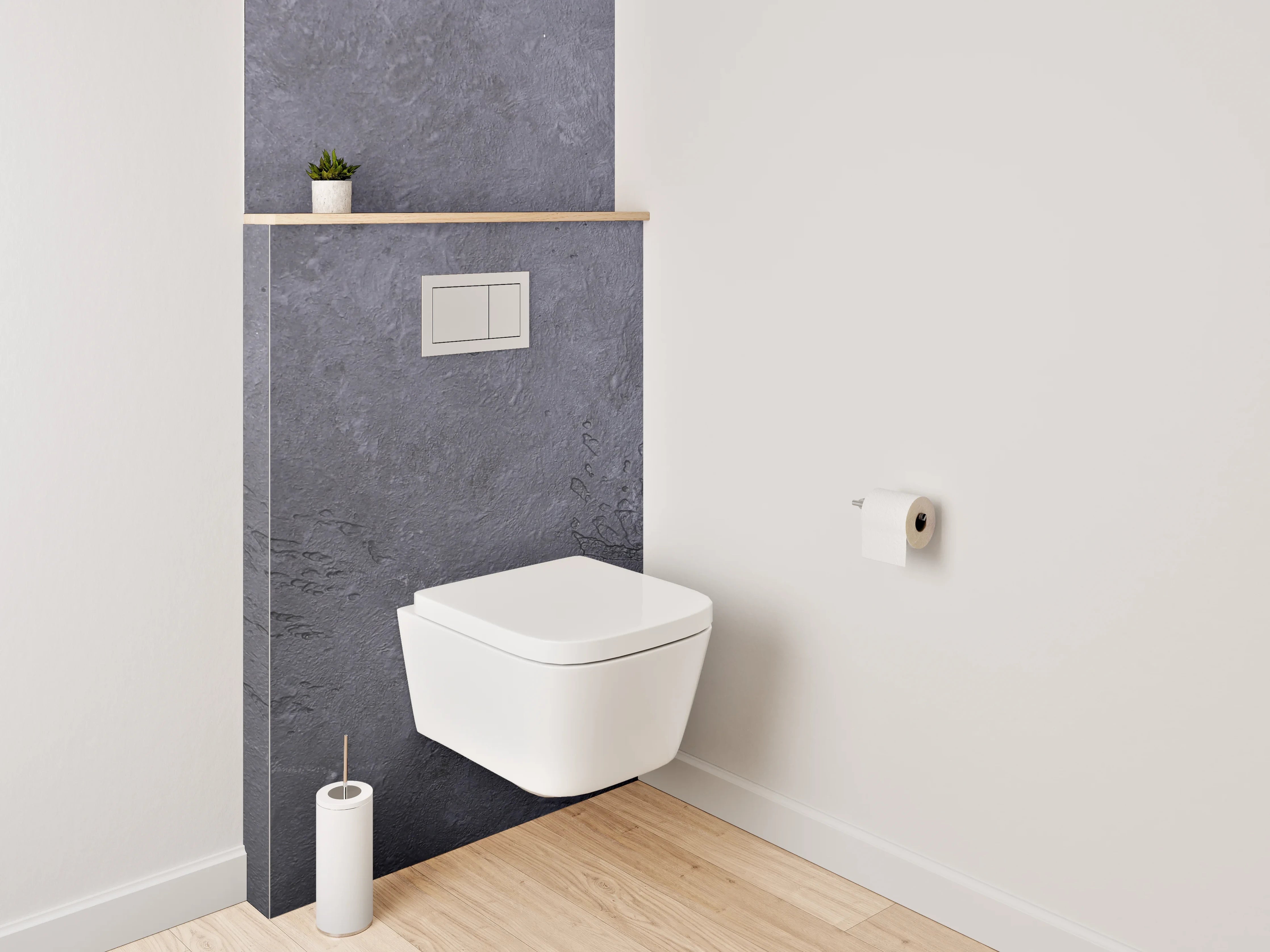 WC-Rückwand - Schieferoptik Dunkelgrau Wandpanel