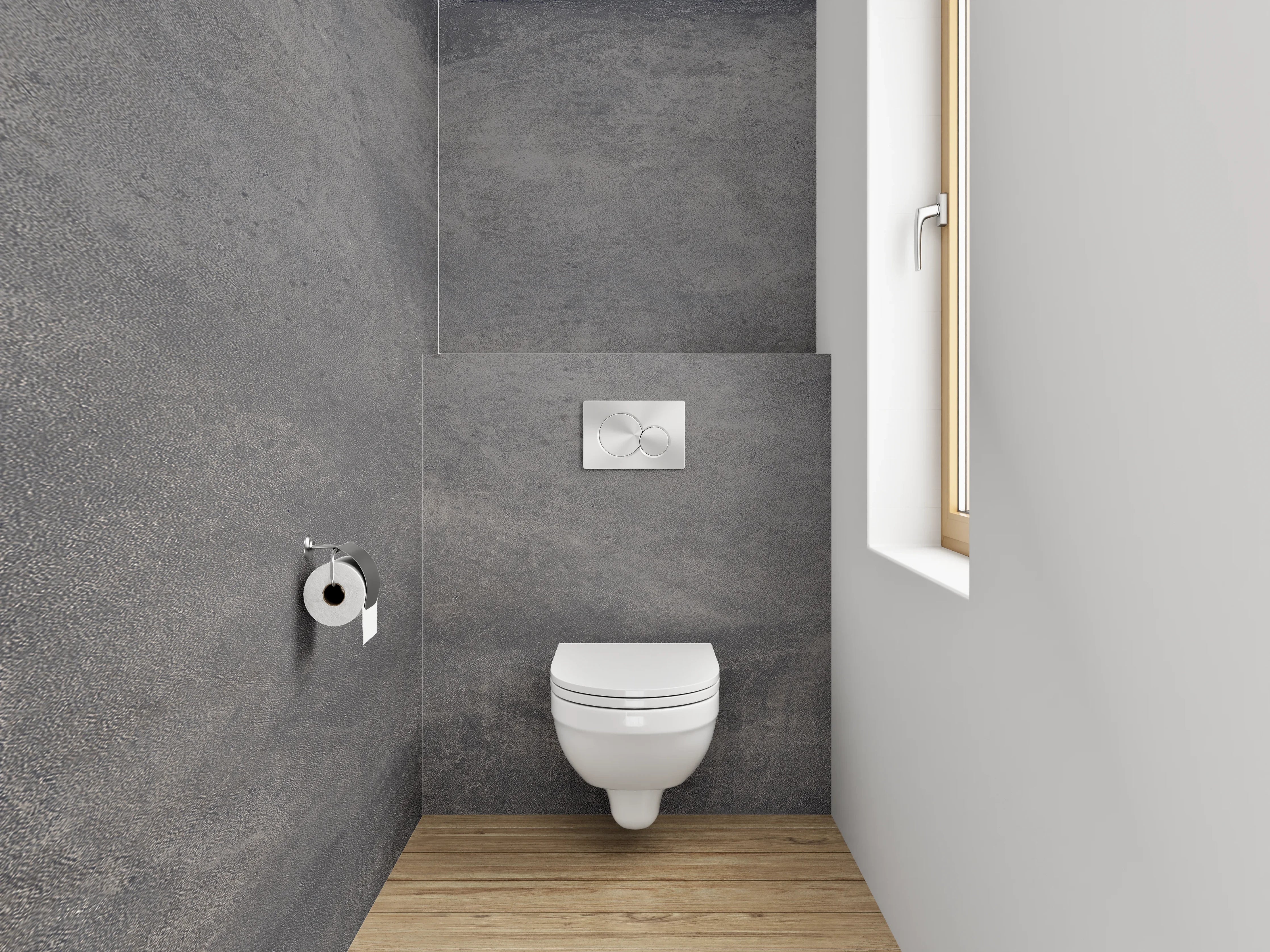 WC-Rückwand - Schieferoptik Grau Wandpaneel