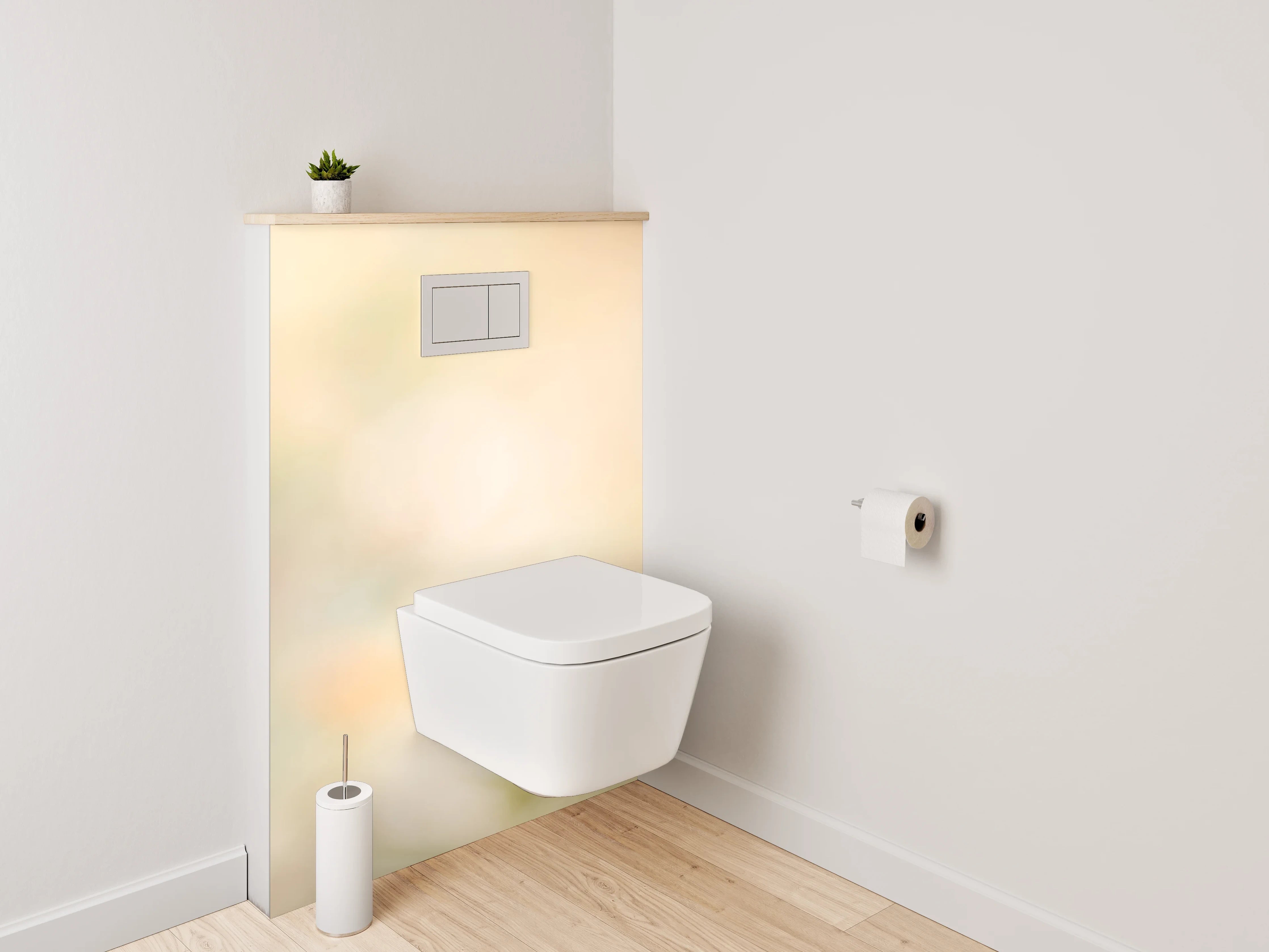 WC-Rückwand - Schmetterling auf Blüte im Sonnenlicht