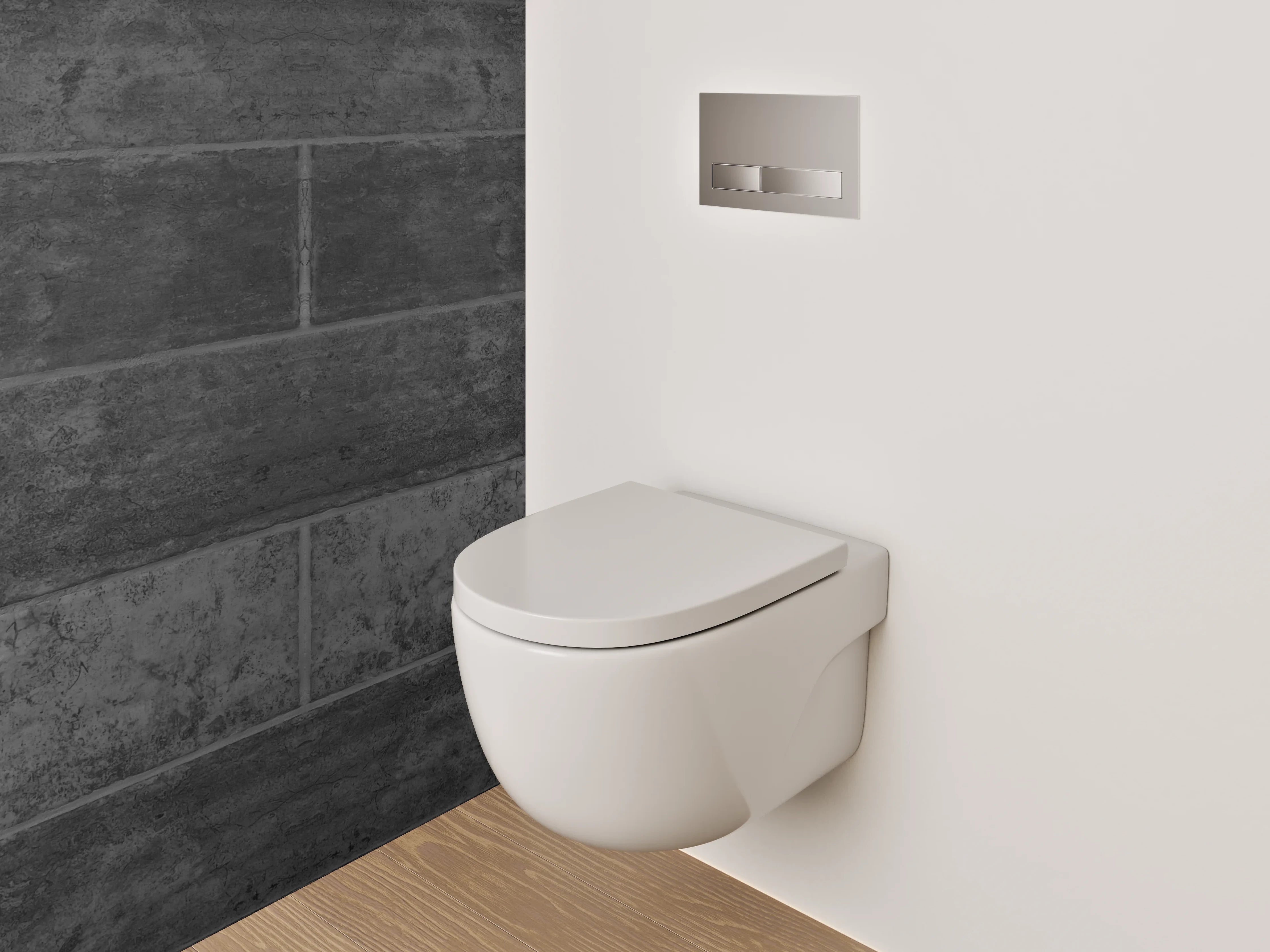 WC-Rückwand - Schwarze Schiefer-Fliesenstruktur Wanddekor