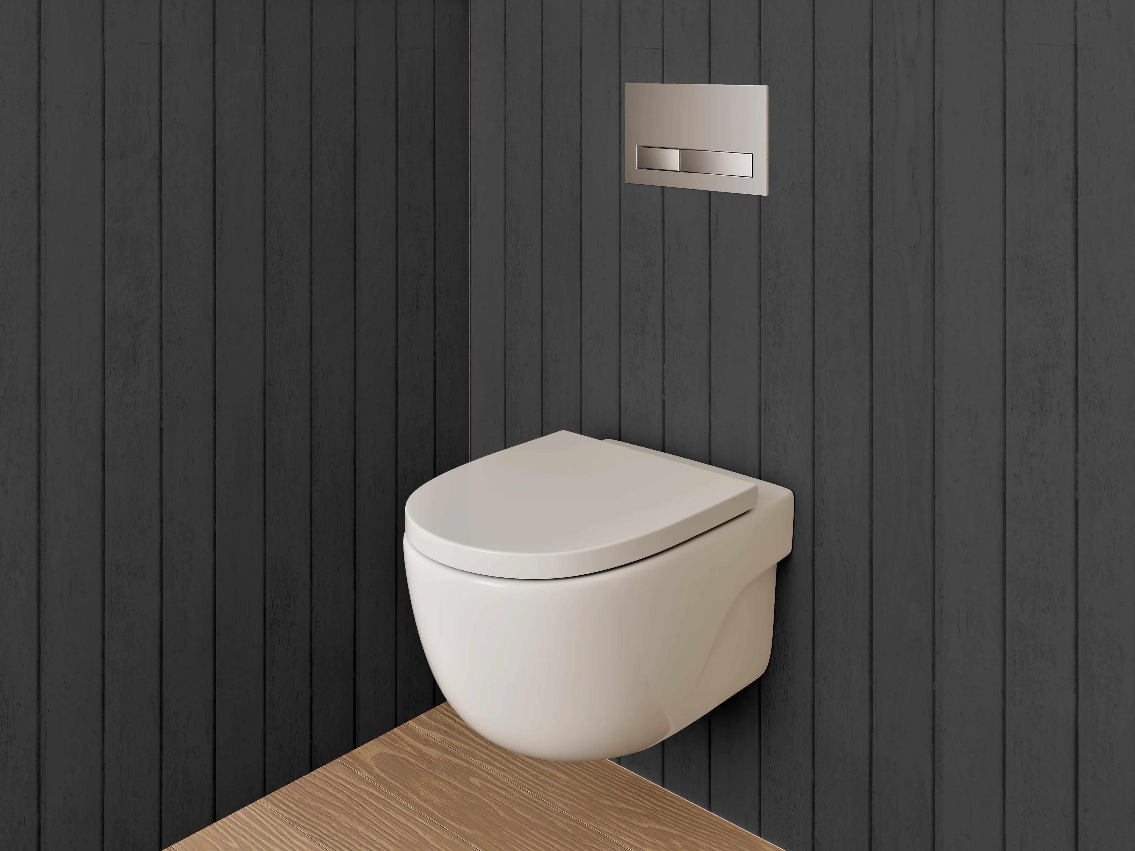 WC-Rückwand - Schwarze Streifen Struktur Effekt