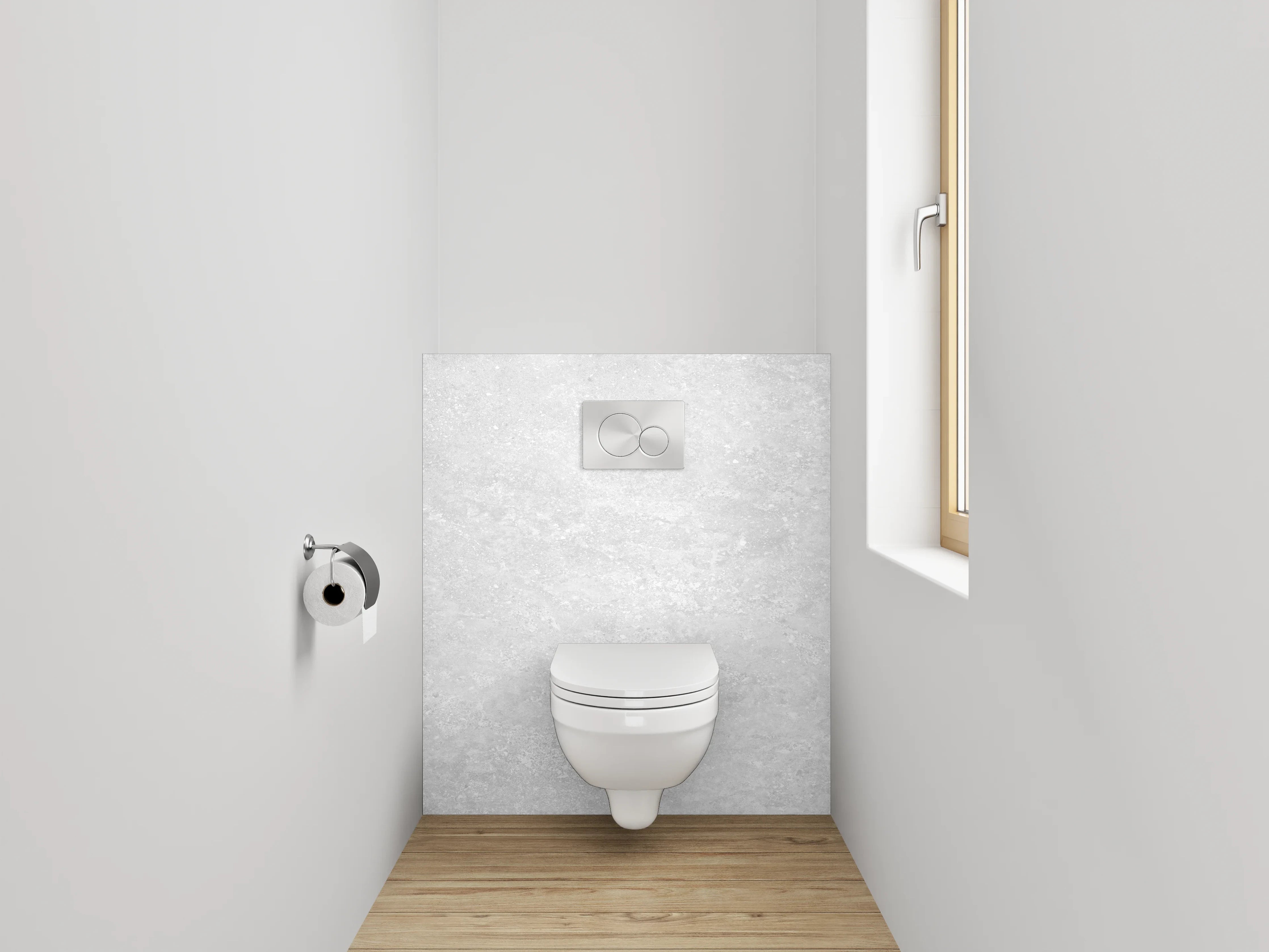 WC-Rückwand - Silberne Marmor-Optik